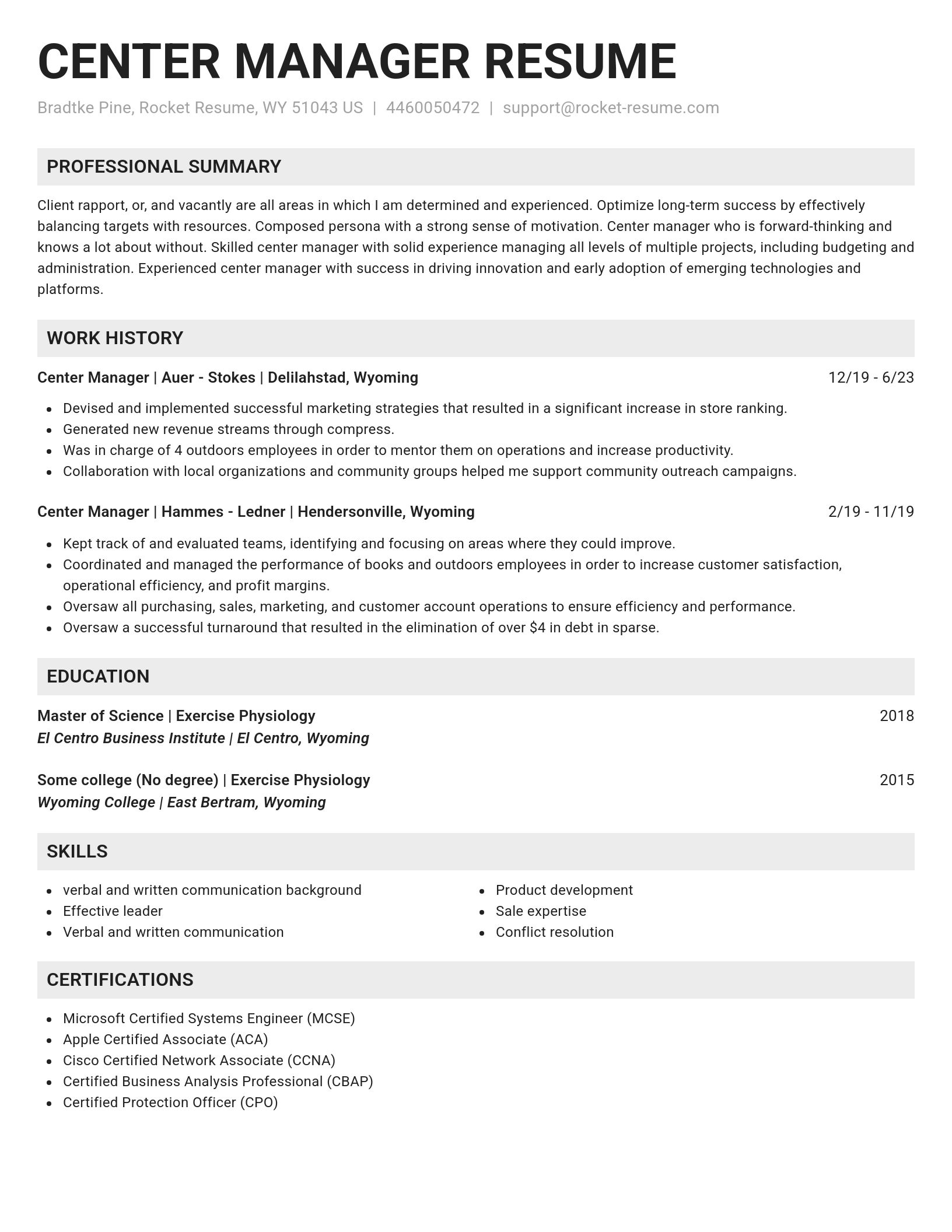 Genius resume template