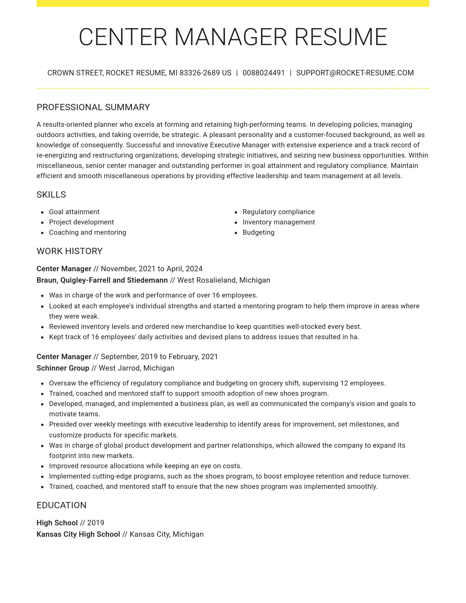 Grand resume template