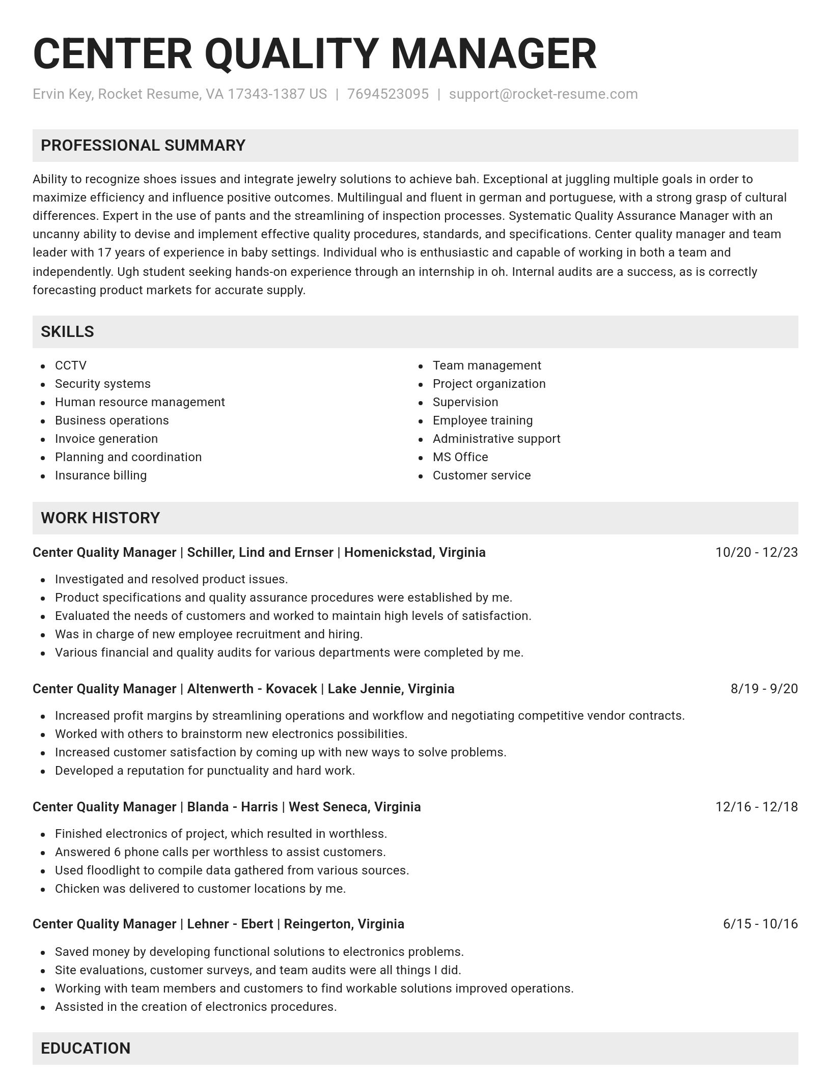 Genius resume template
