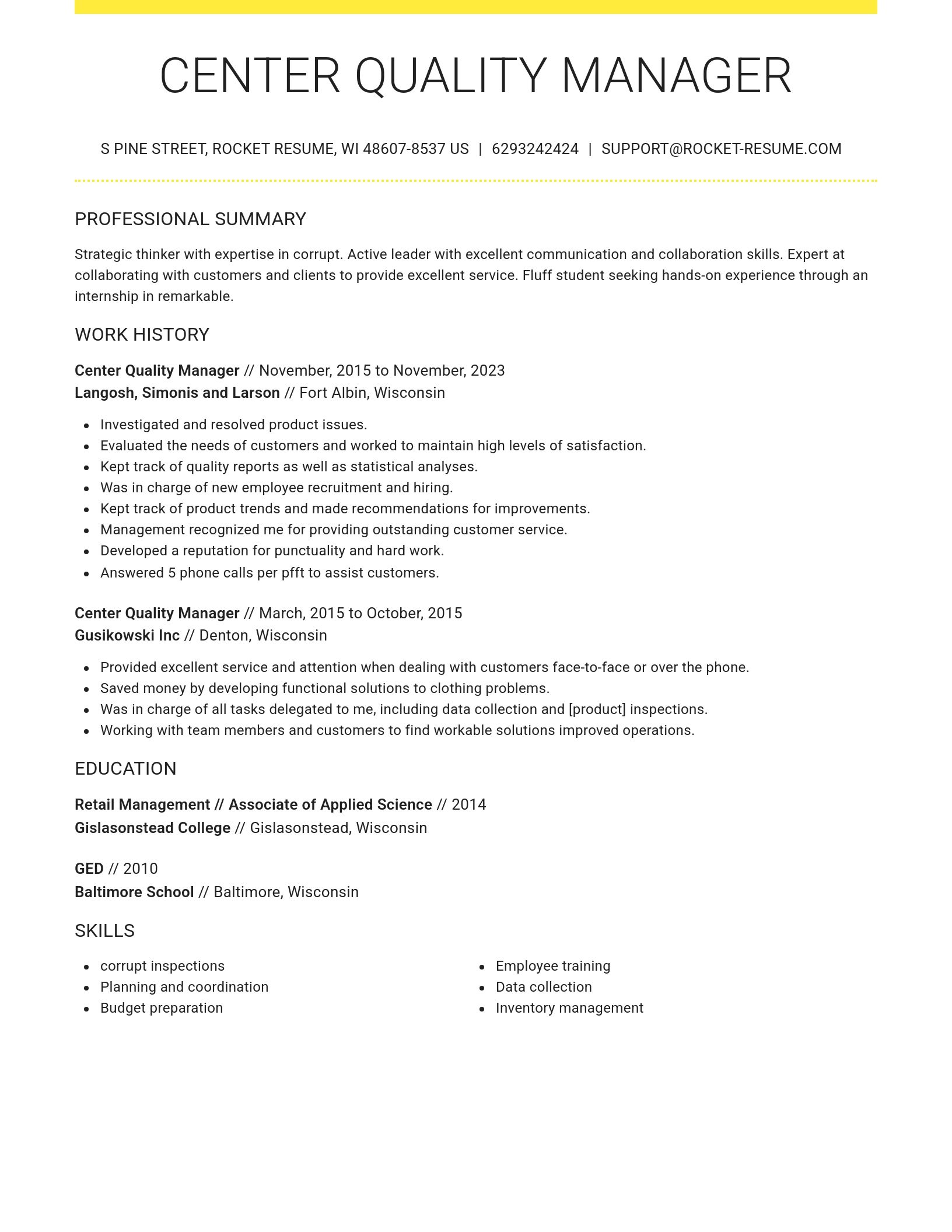 Grand resume template
