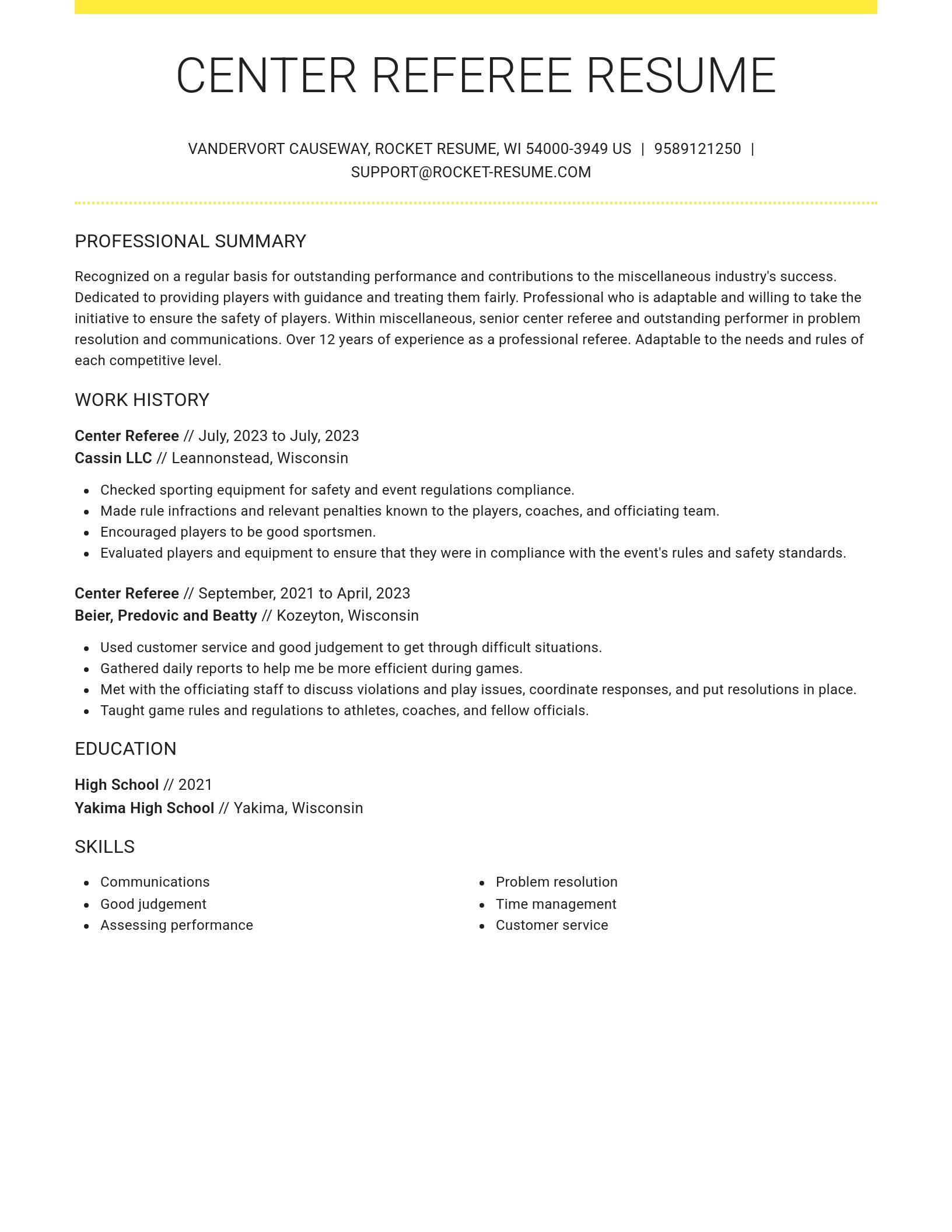 Grand resume template