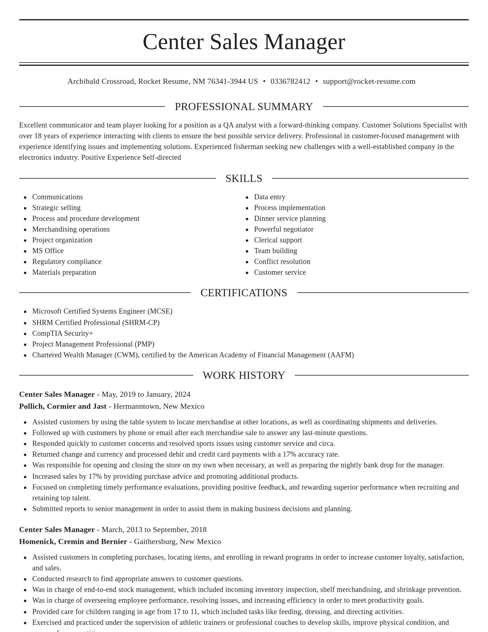 Elegant resume template