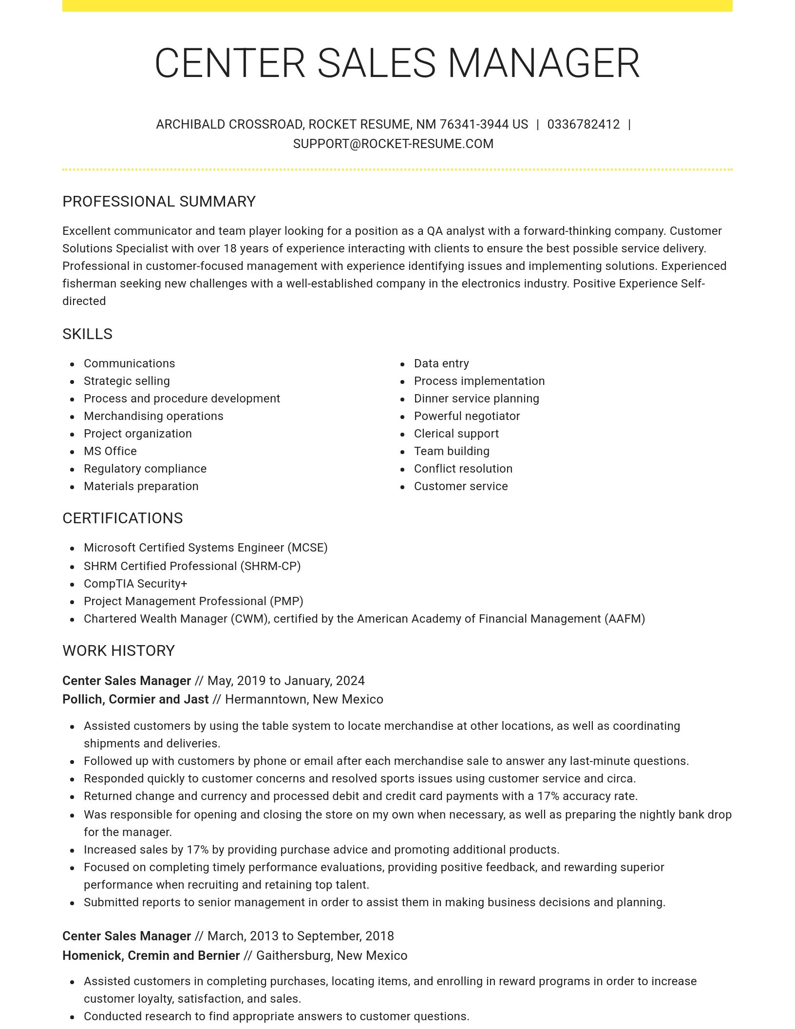 Grand resume template