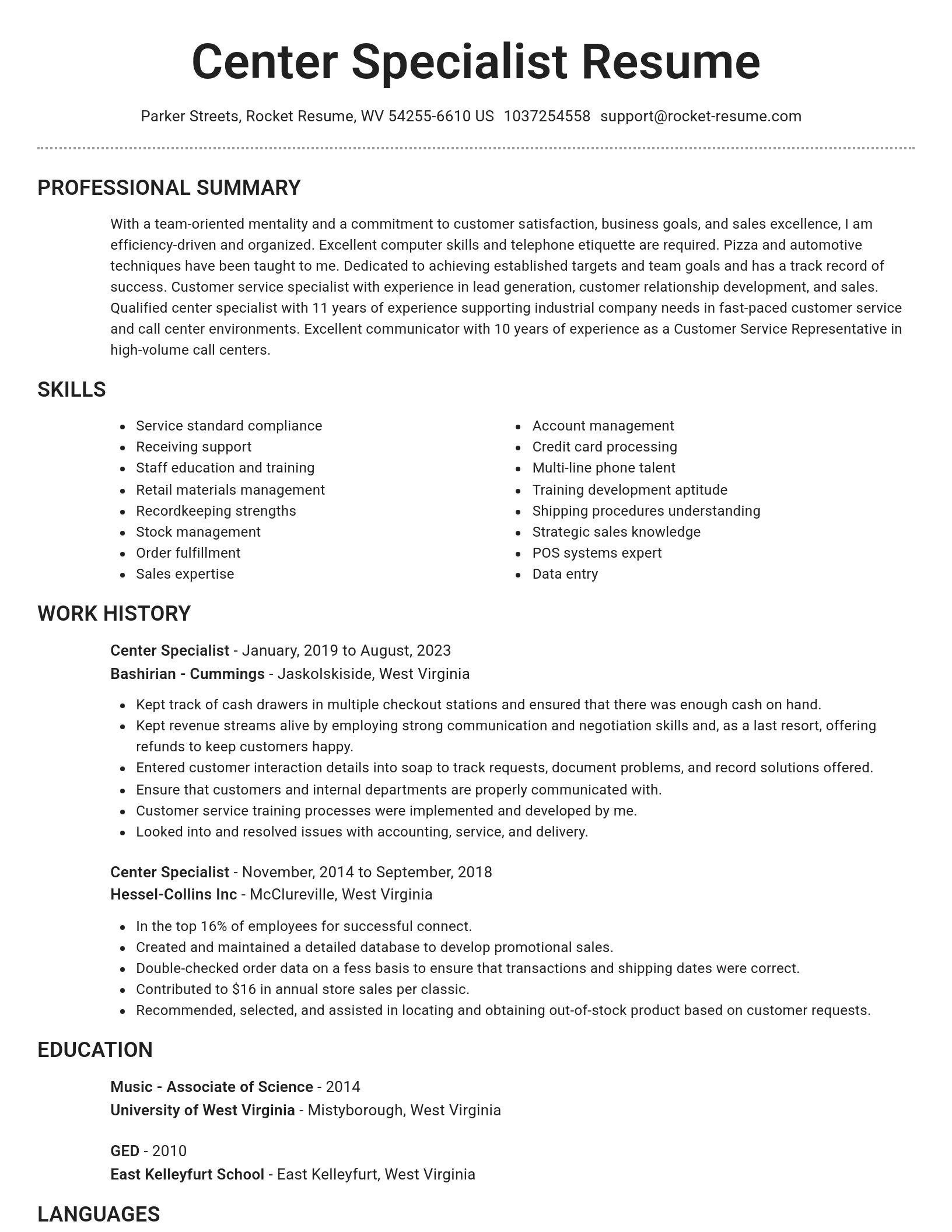 Brilliant resume template
