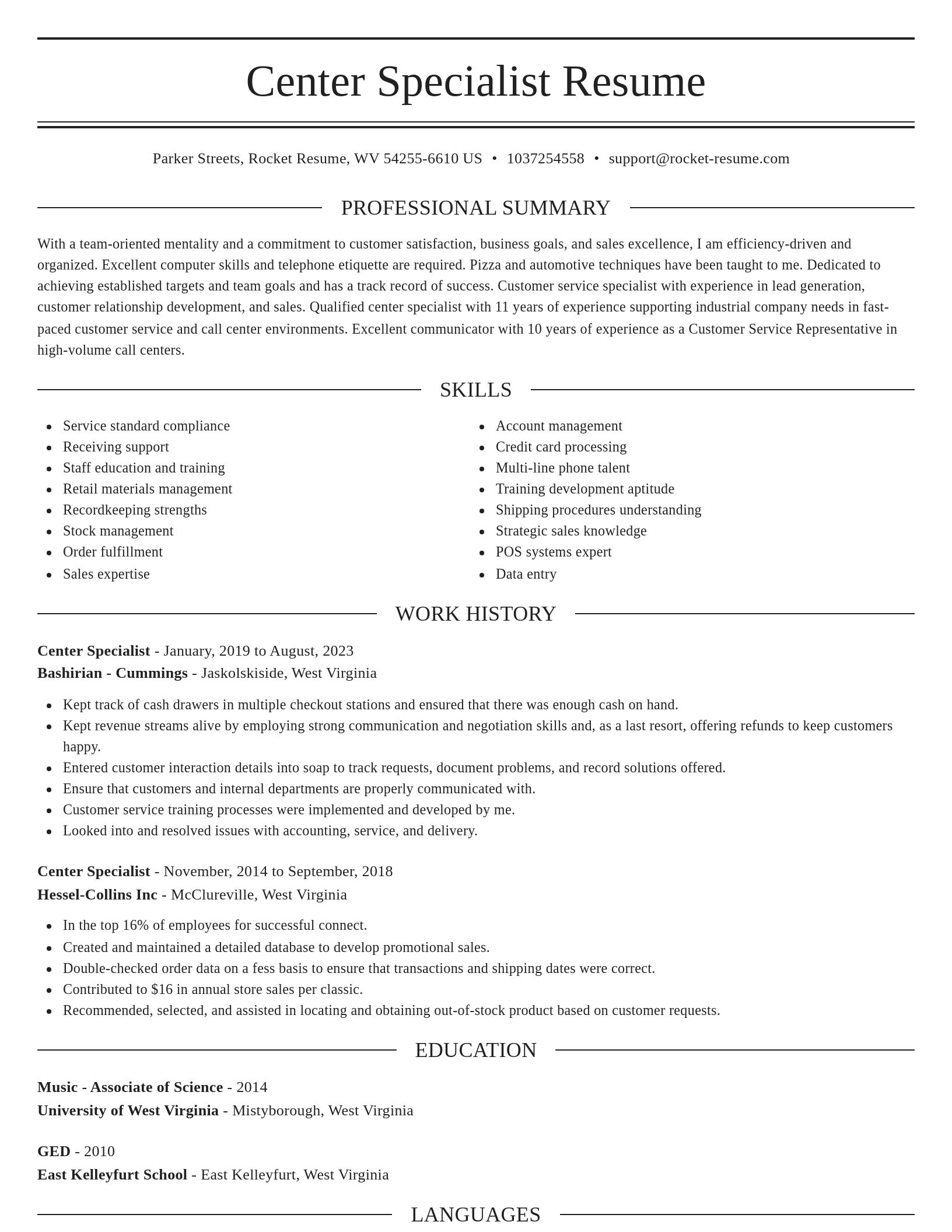 Elegant resume template