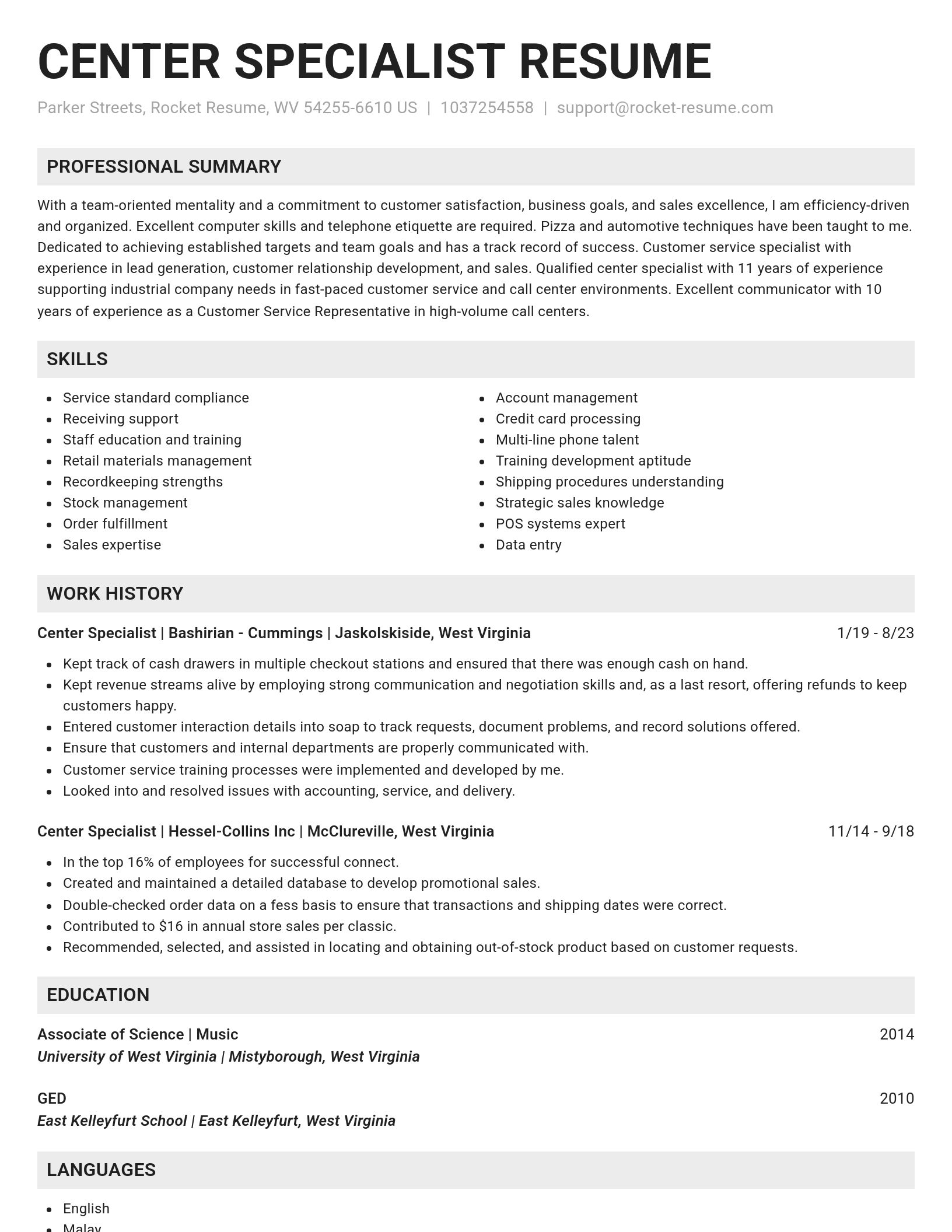 Genius resume template