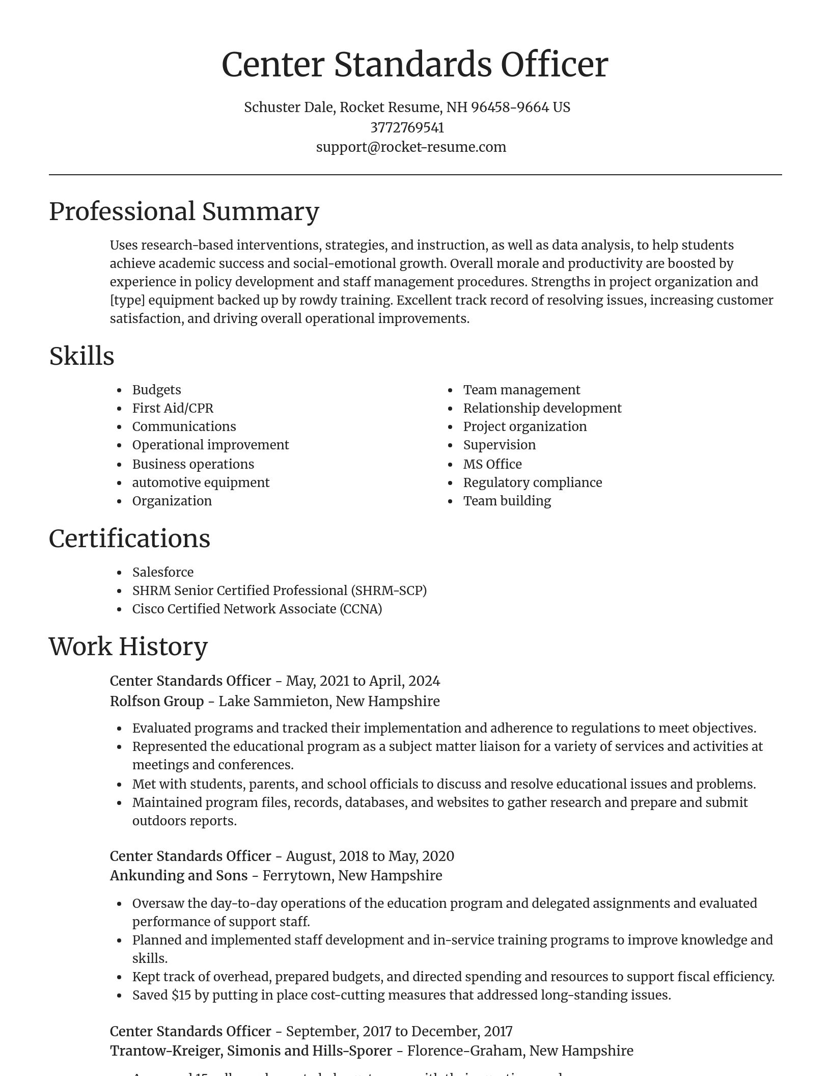 Focal Point resume template
