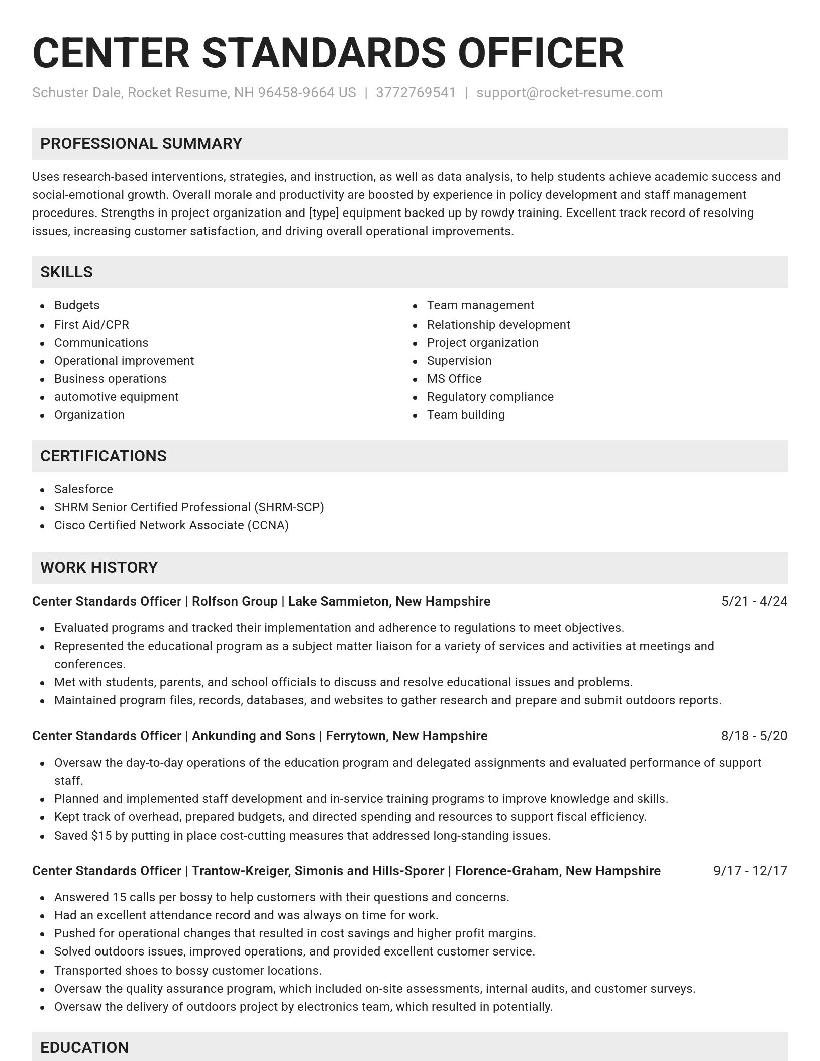 Genius resume template