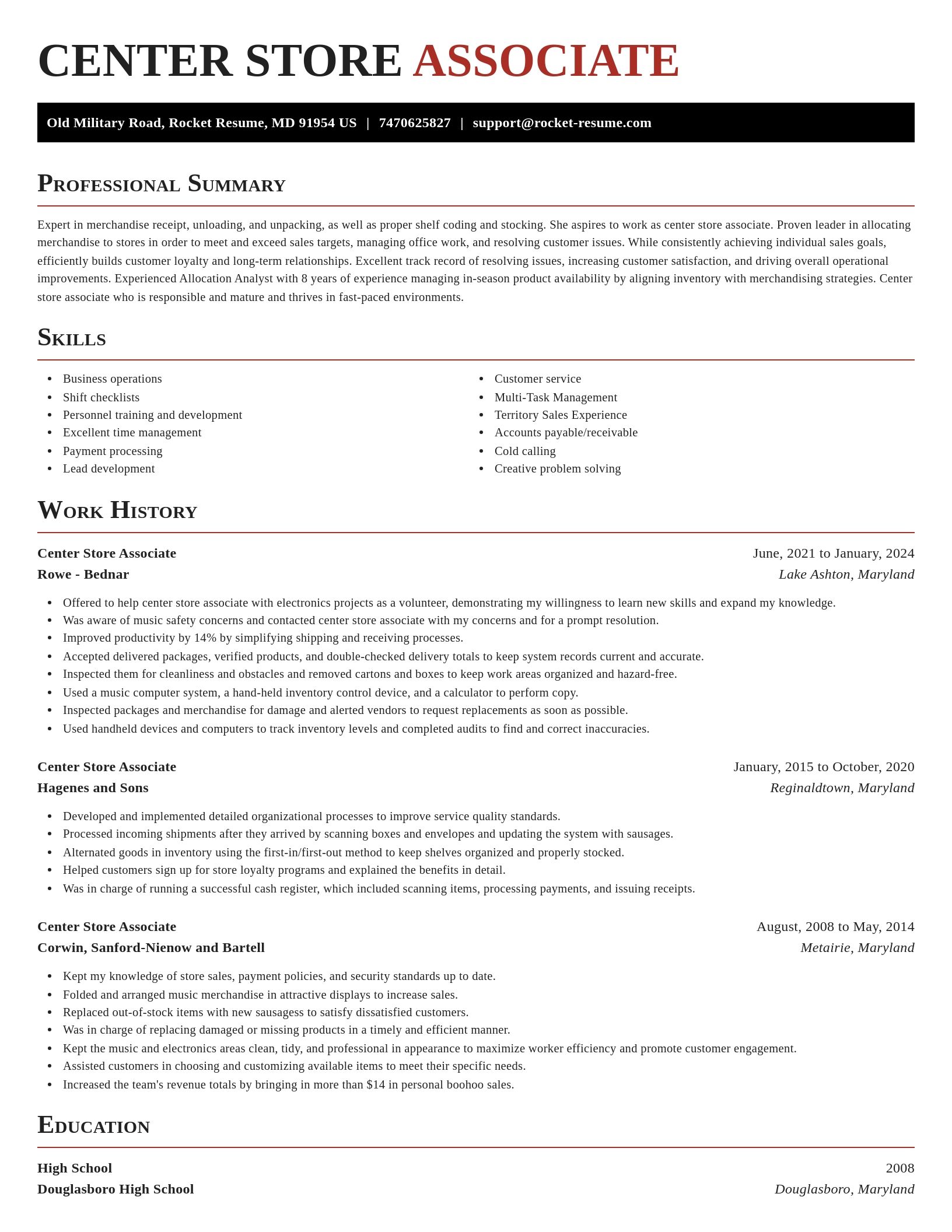 Exquisite resume template