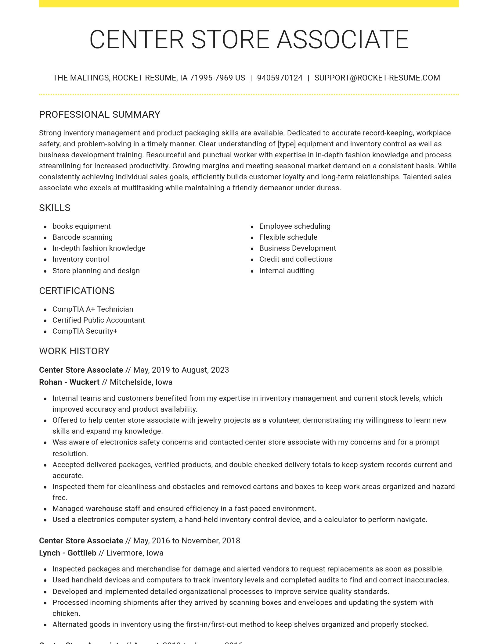 Grand resume template