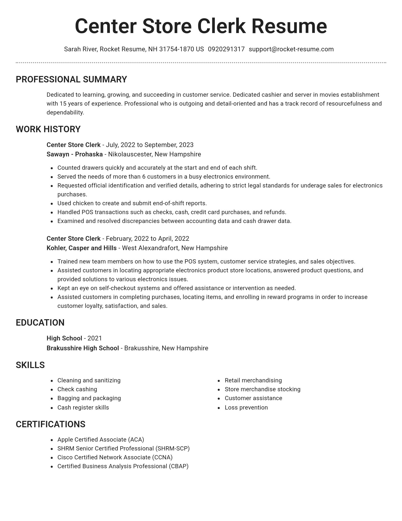Brilliant resume template
