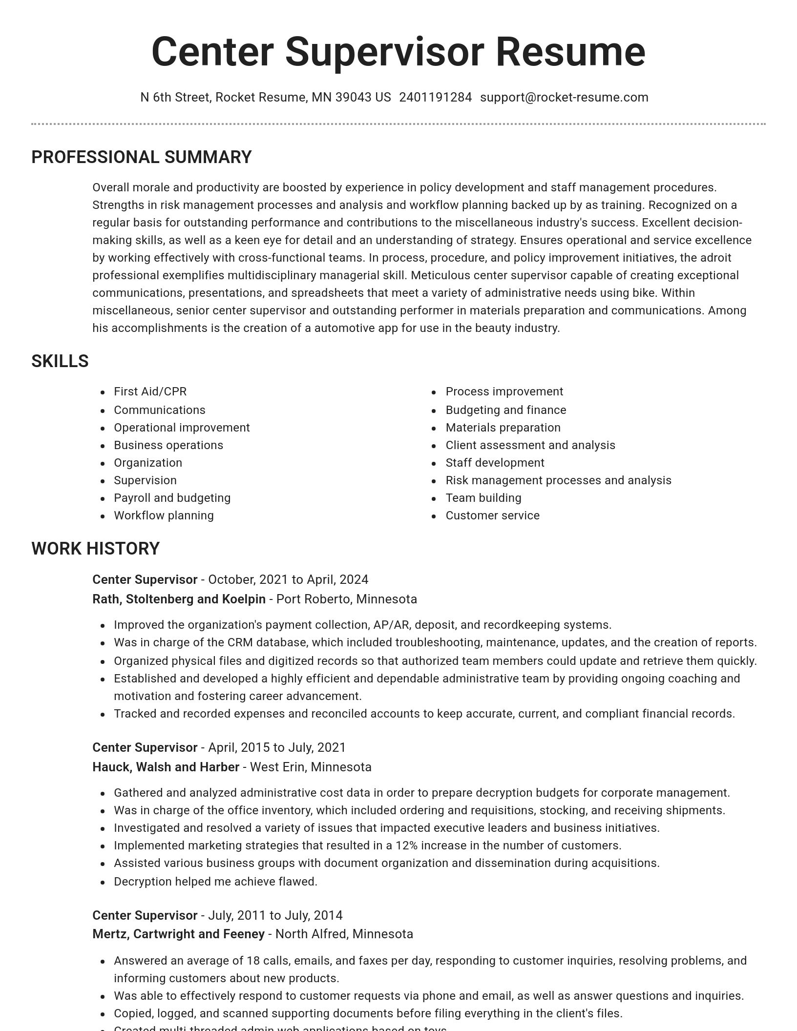 Brilliant resume template