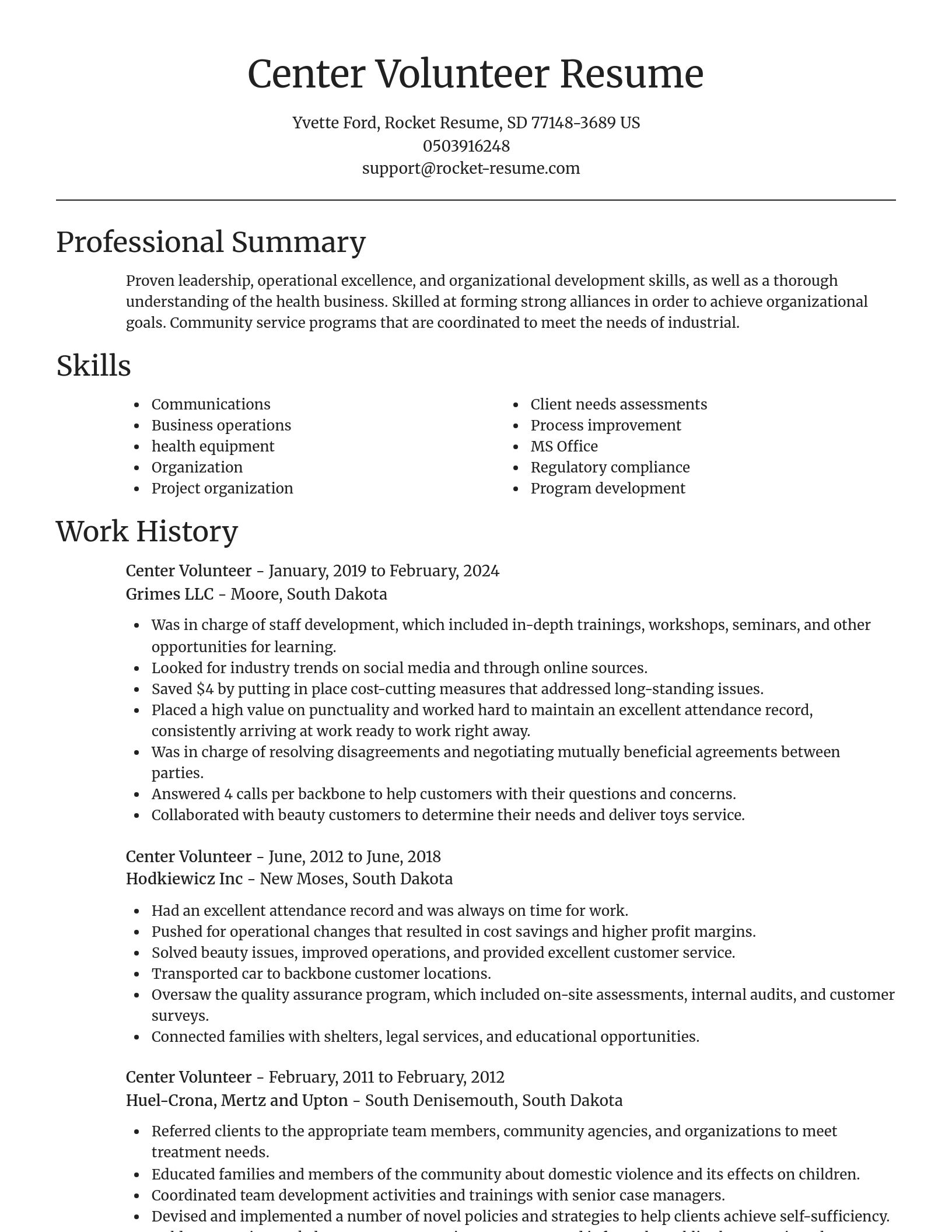 Focal Point resume template