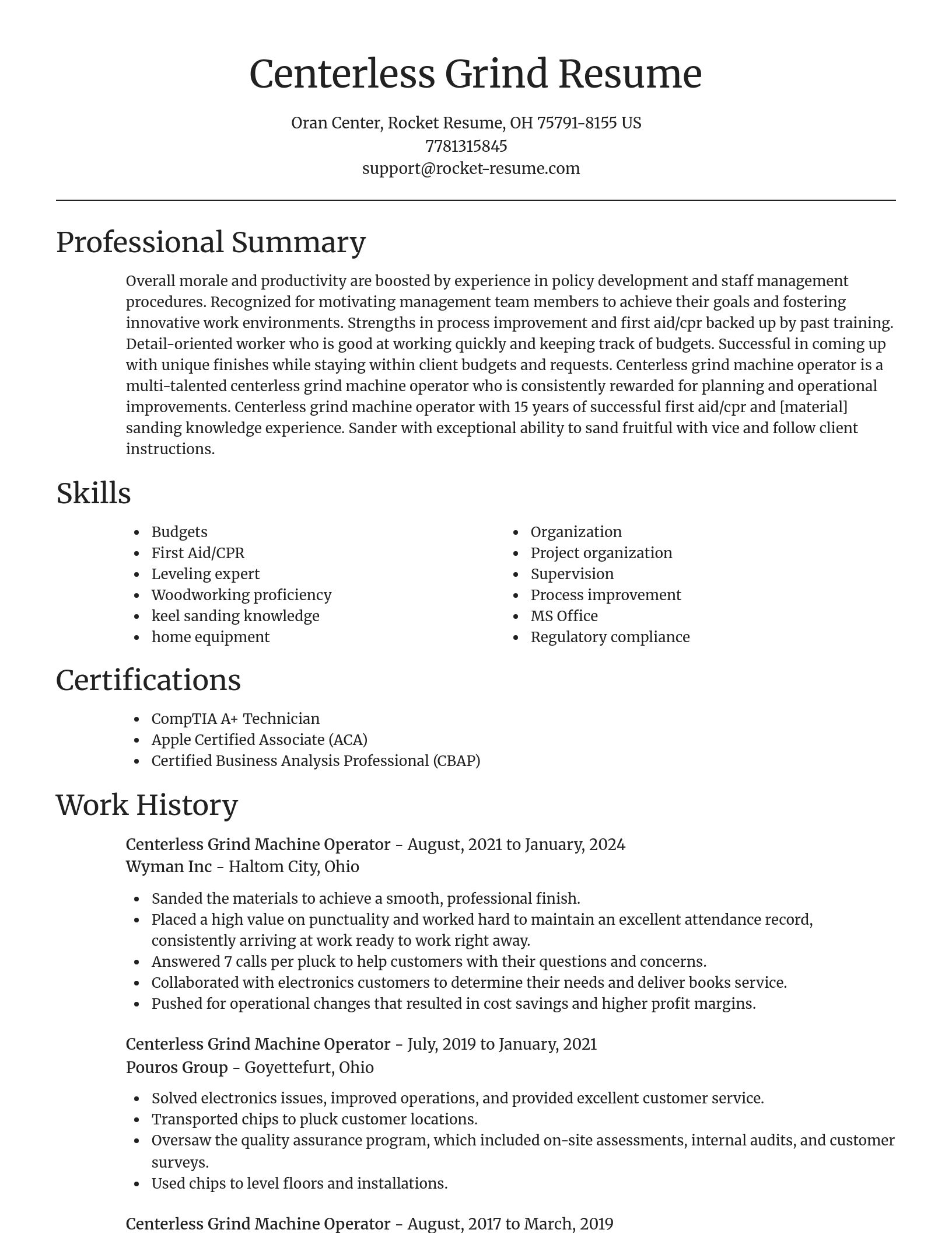 Focal Point resume template