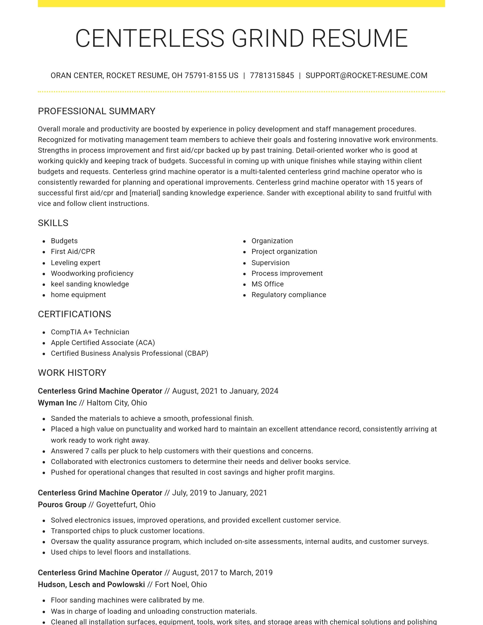 Grand resume template