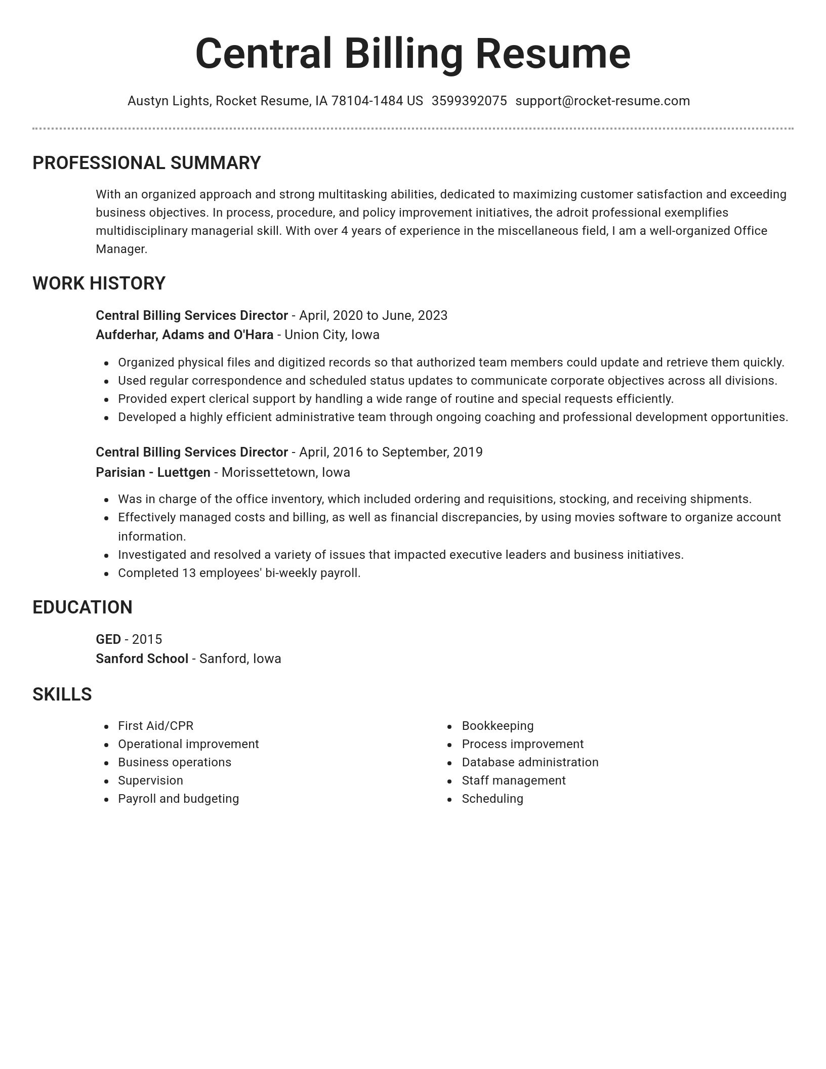 Brilliant resume template
