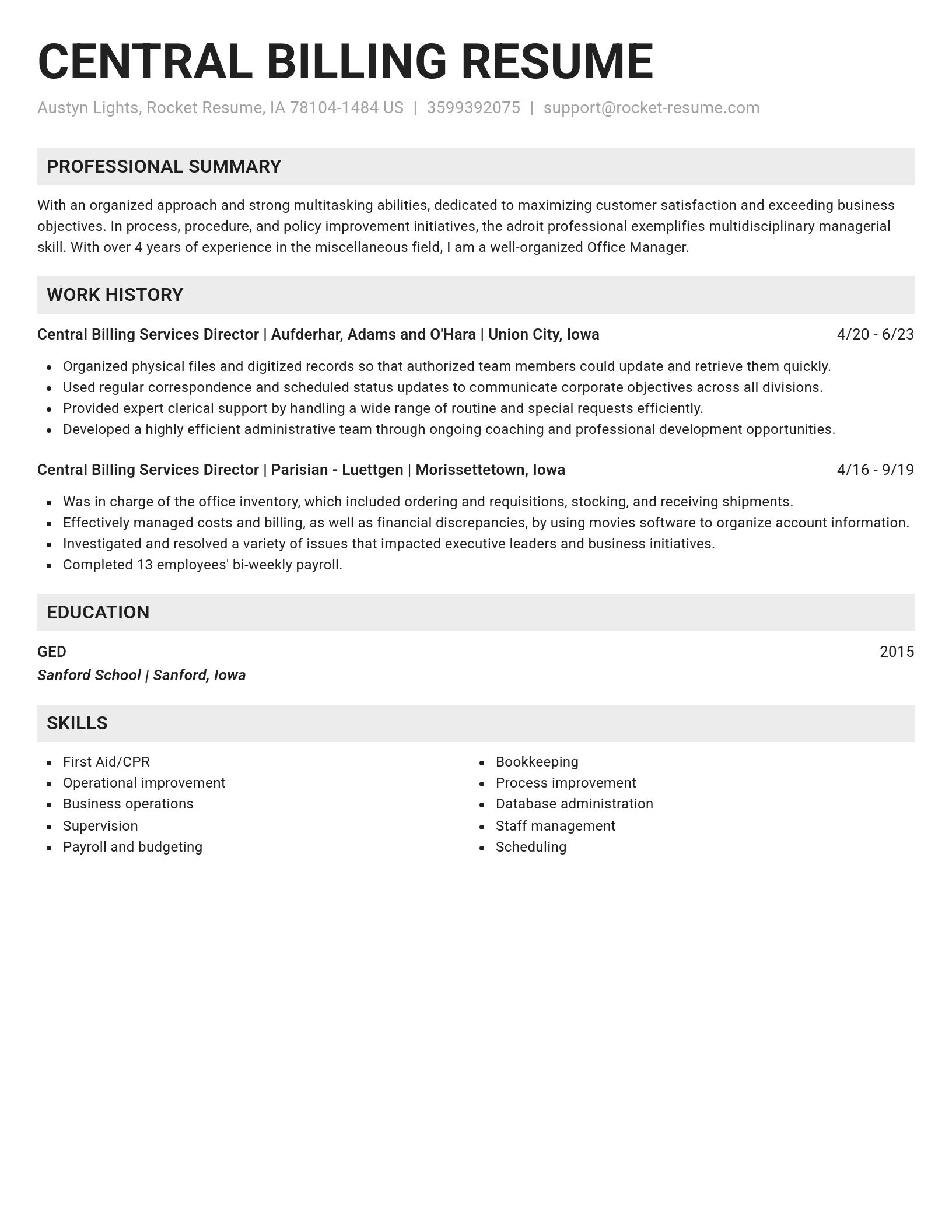 Genius resume template
