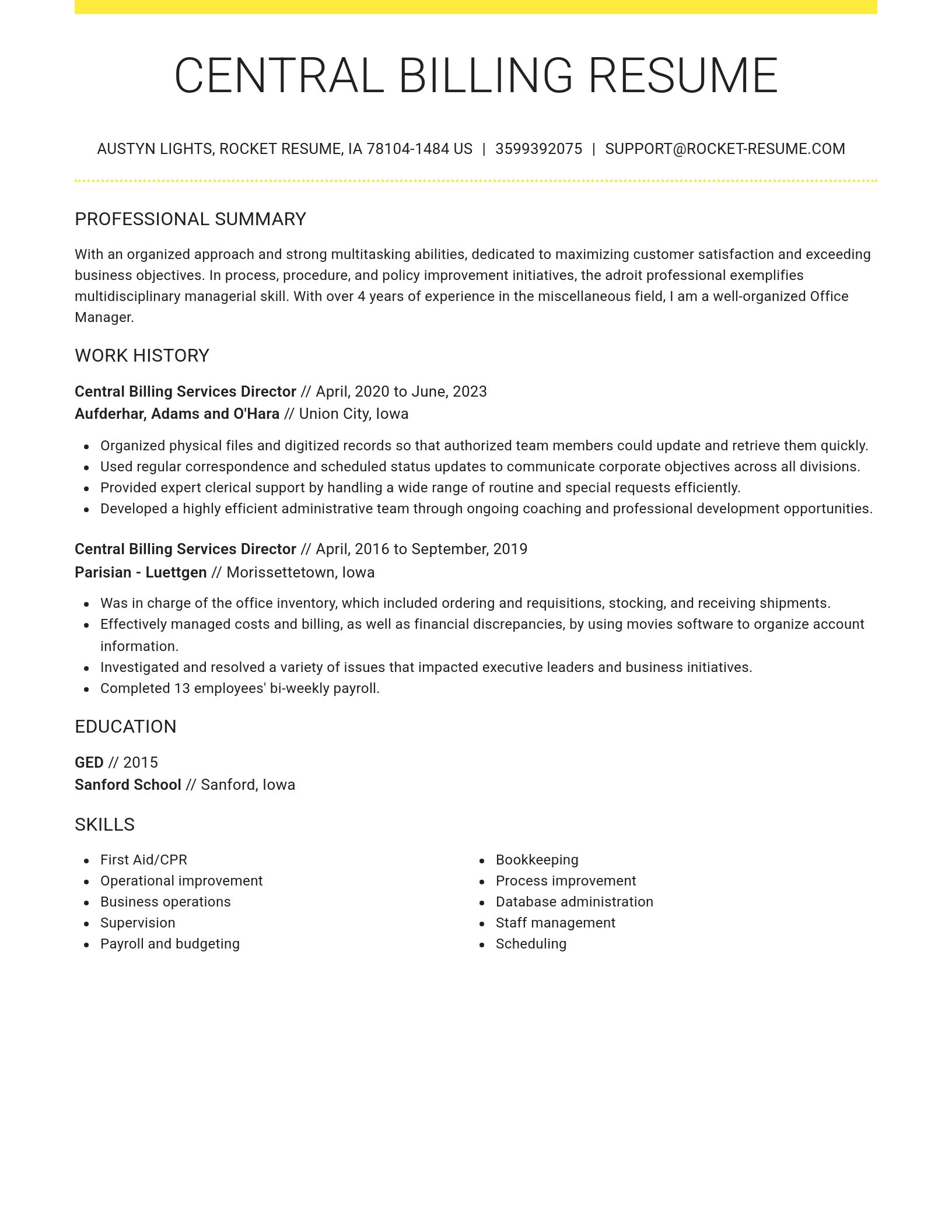 Grand resume template