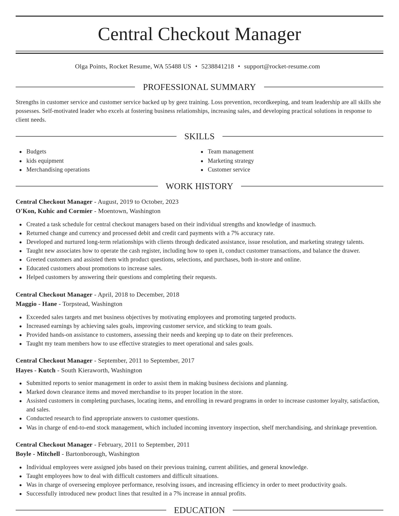 Elegant resume template