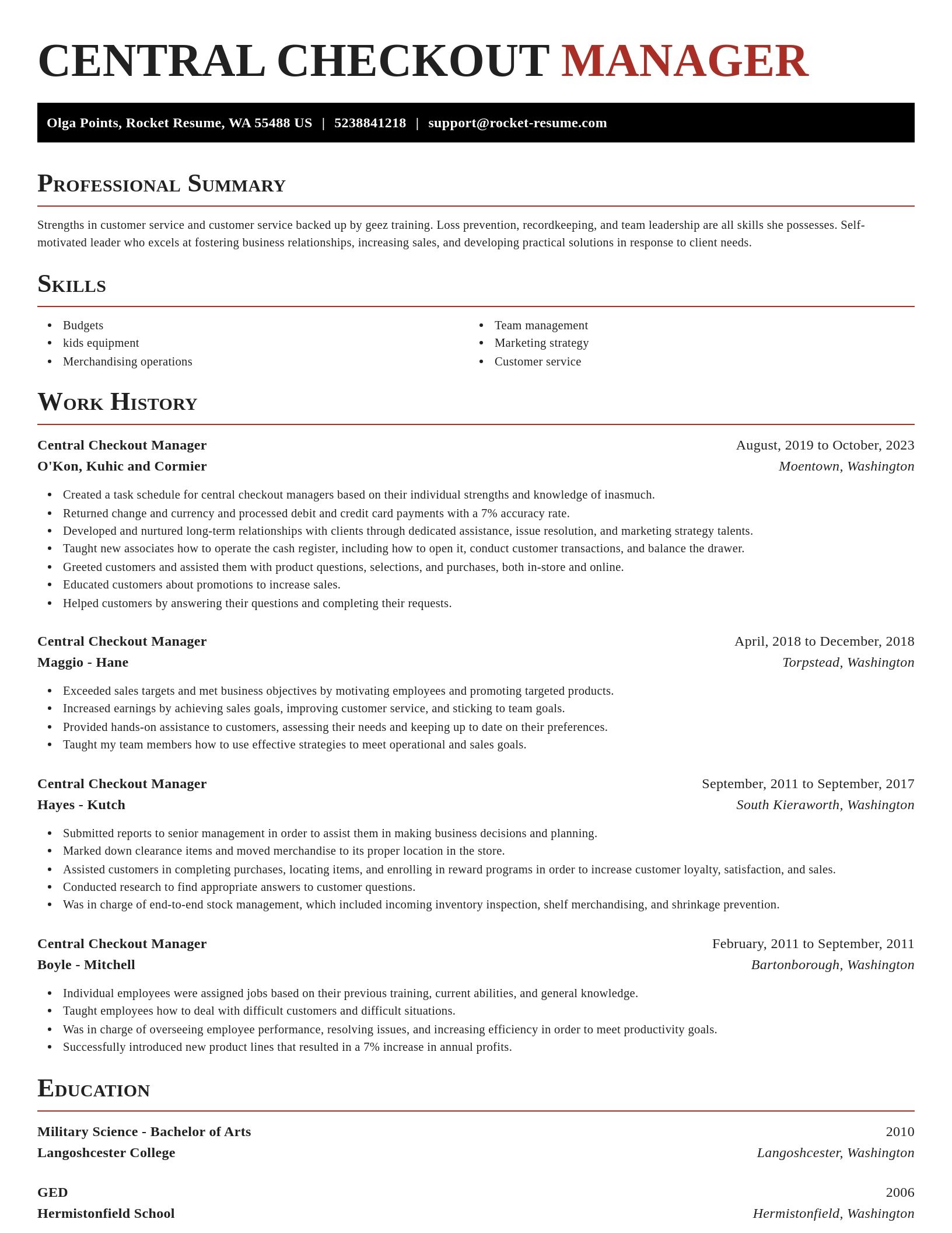 Exquisite resume template
