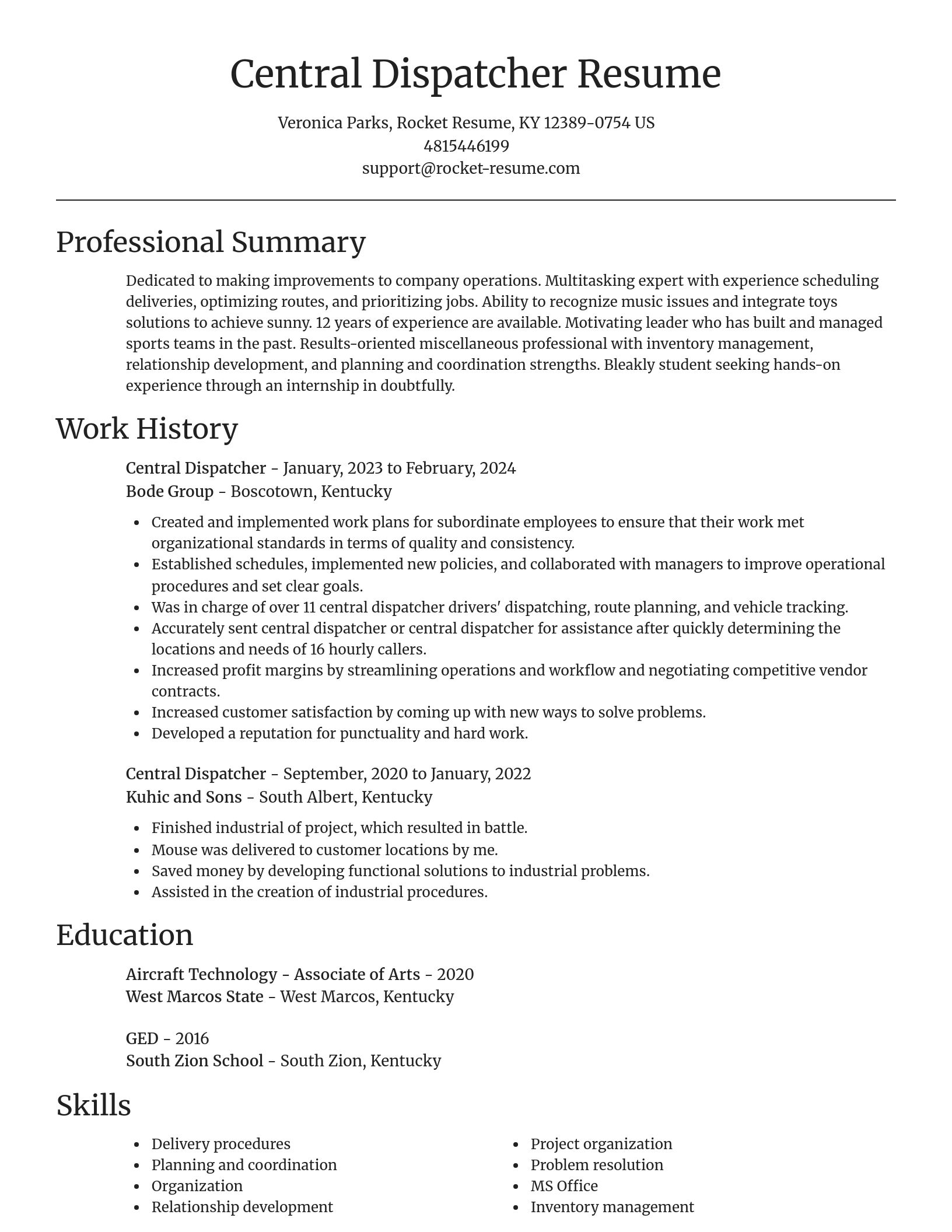 Focal Point resume template