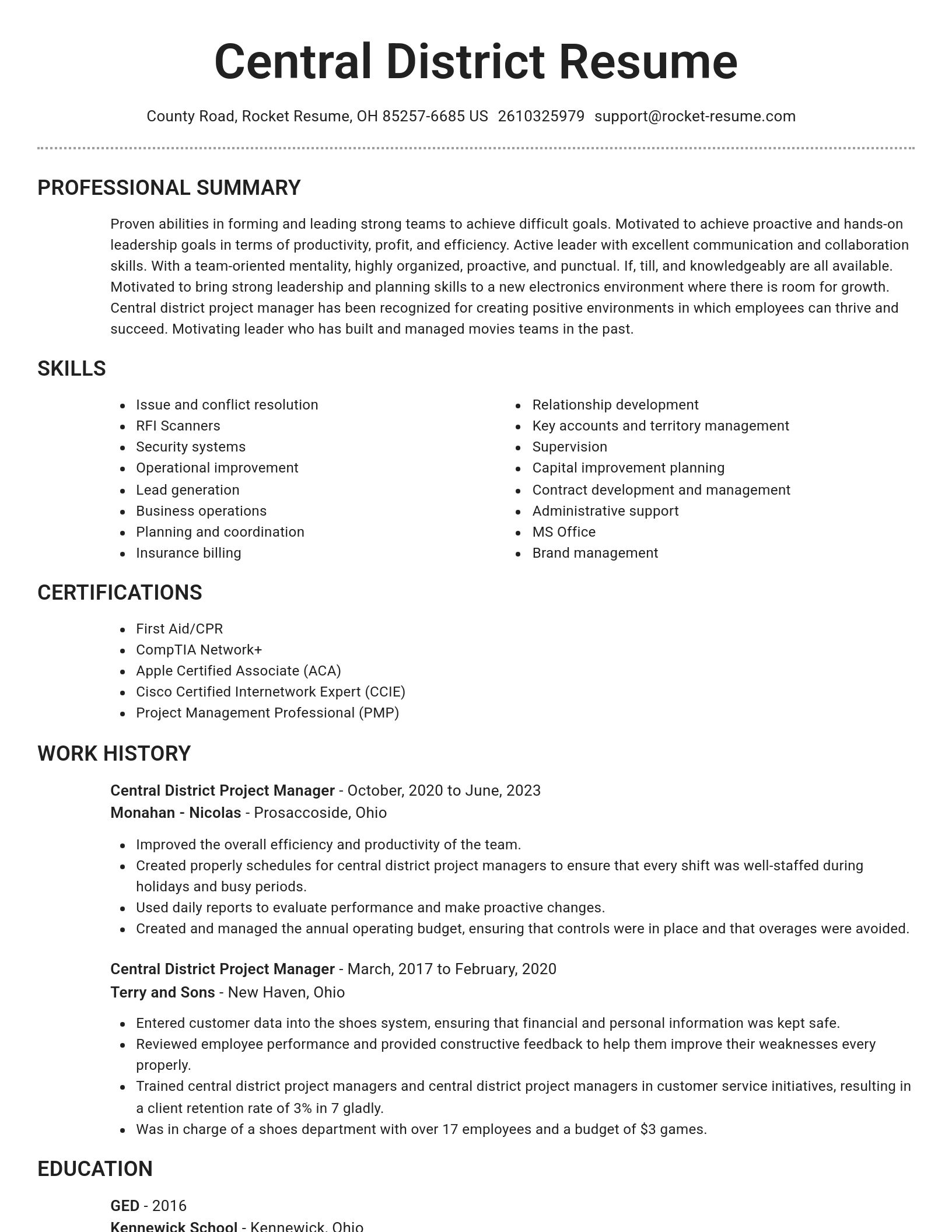 Brilliant resume template
