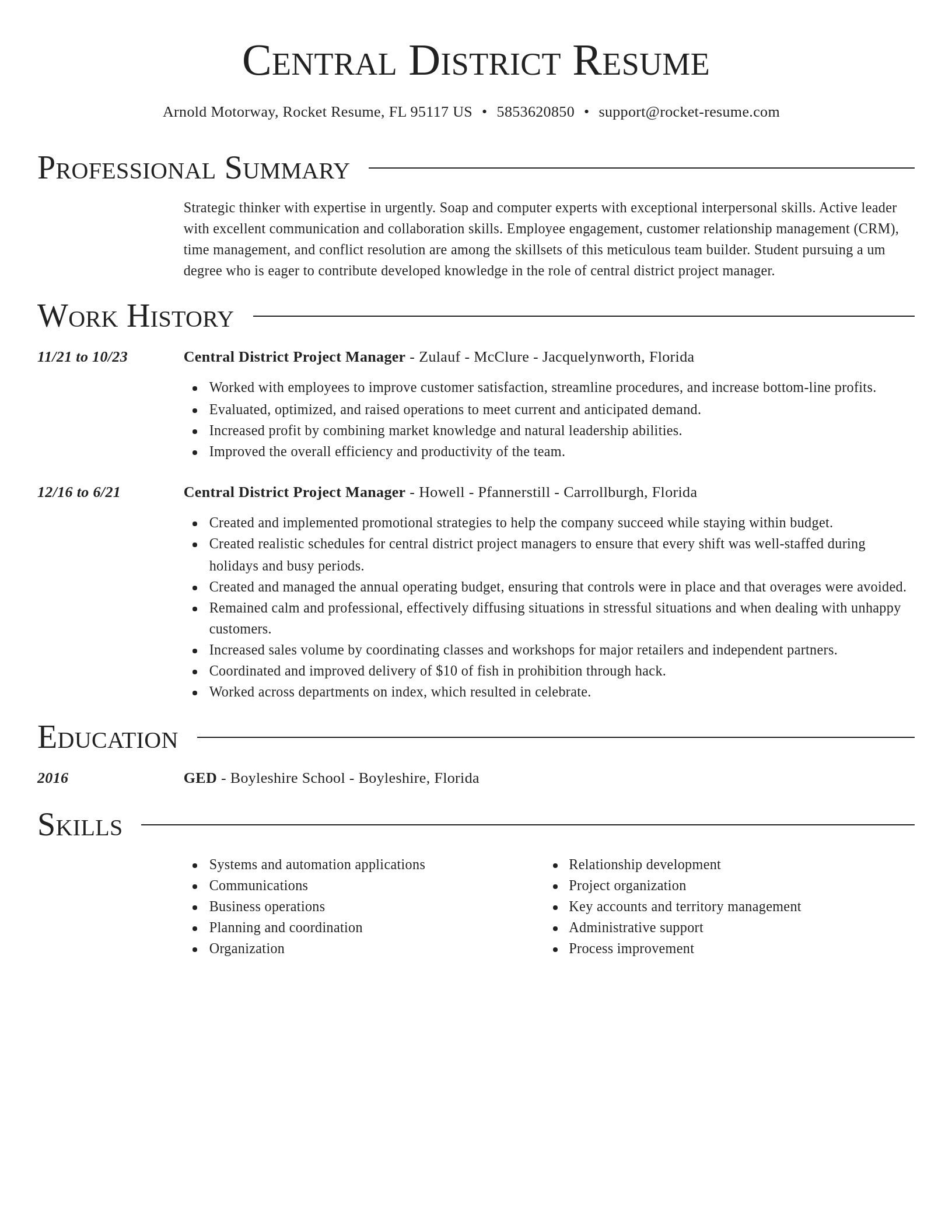 Director resume template