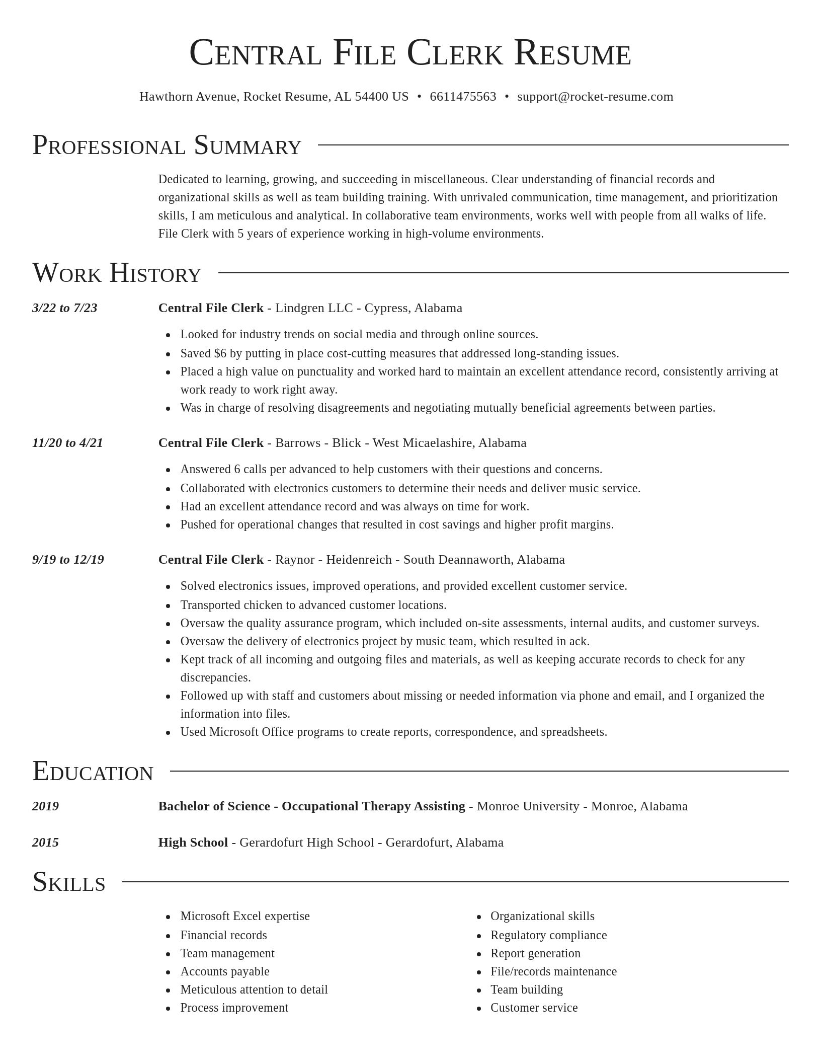 Director resume template