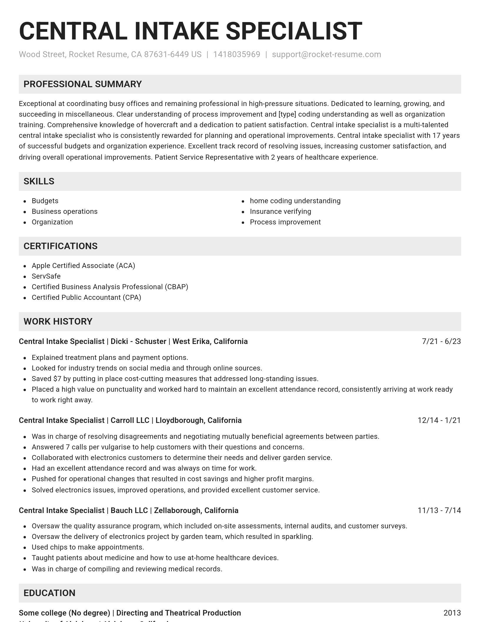 Genius resume template