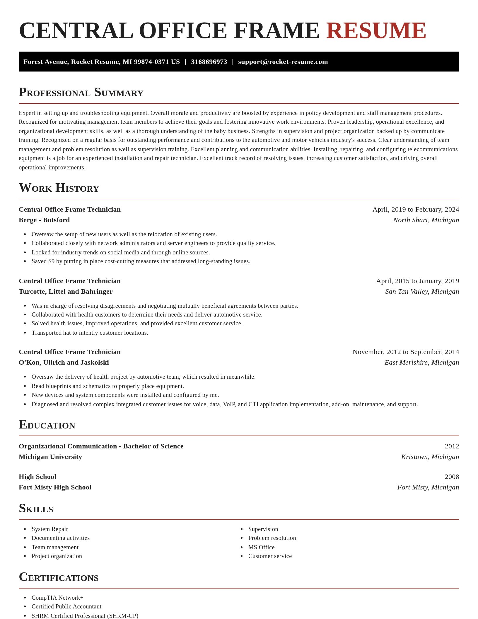 Exquisite resume template