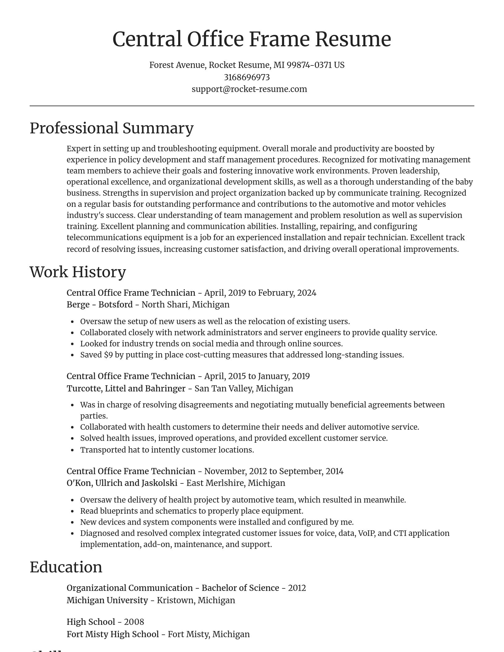 Focal Point resume template