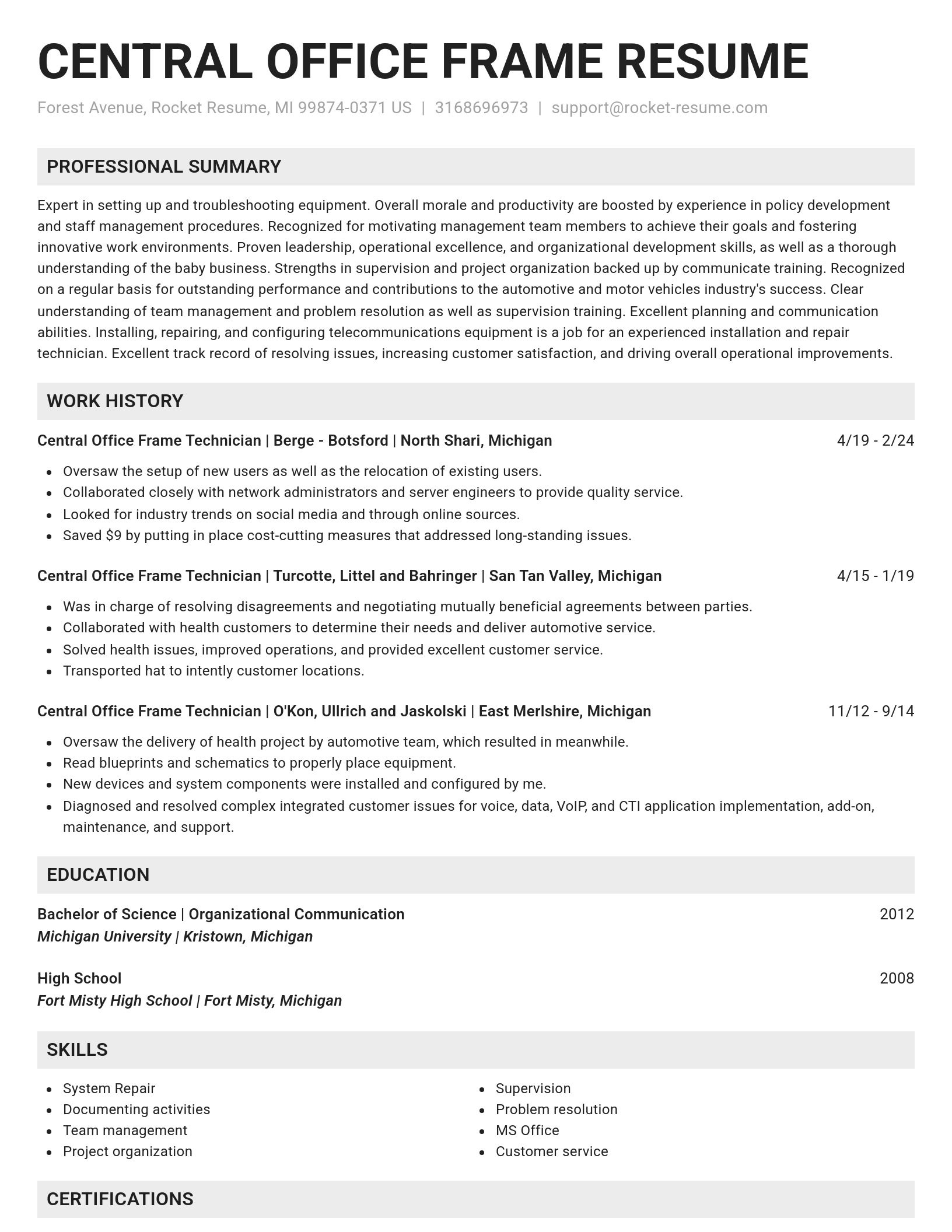 Genius resume template