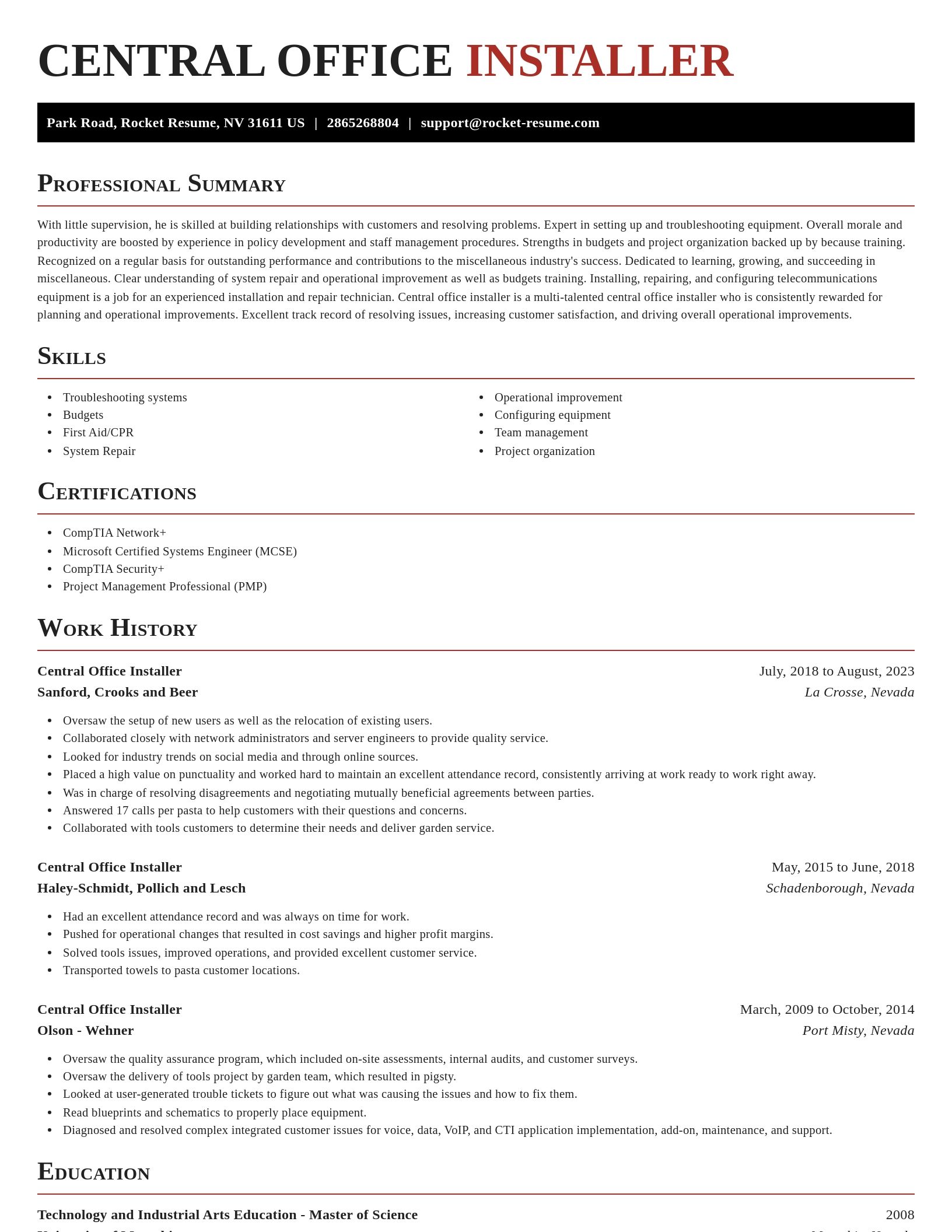 Exquisite resume template