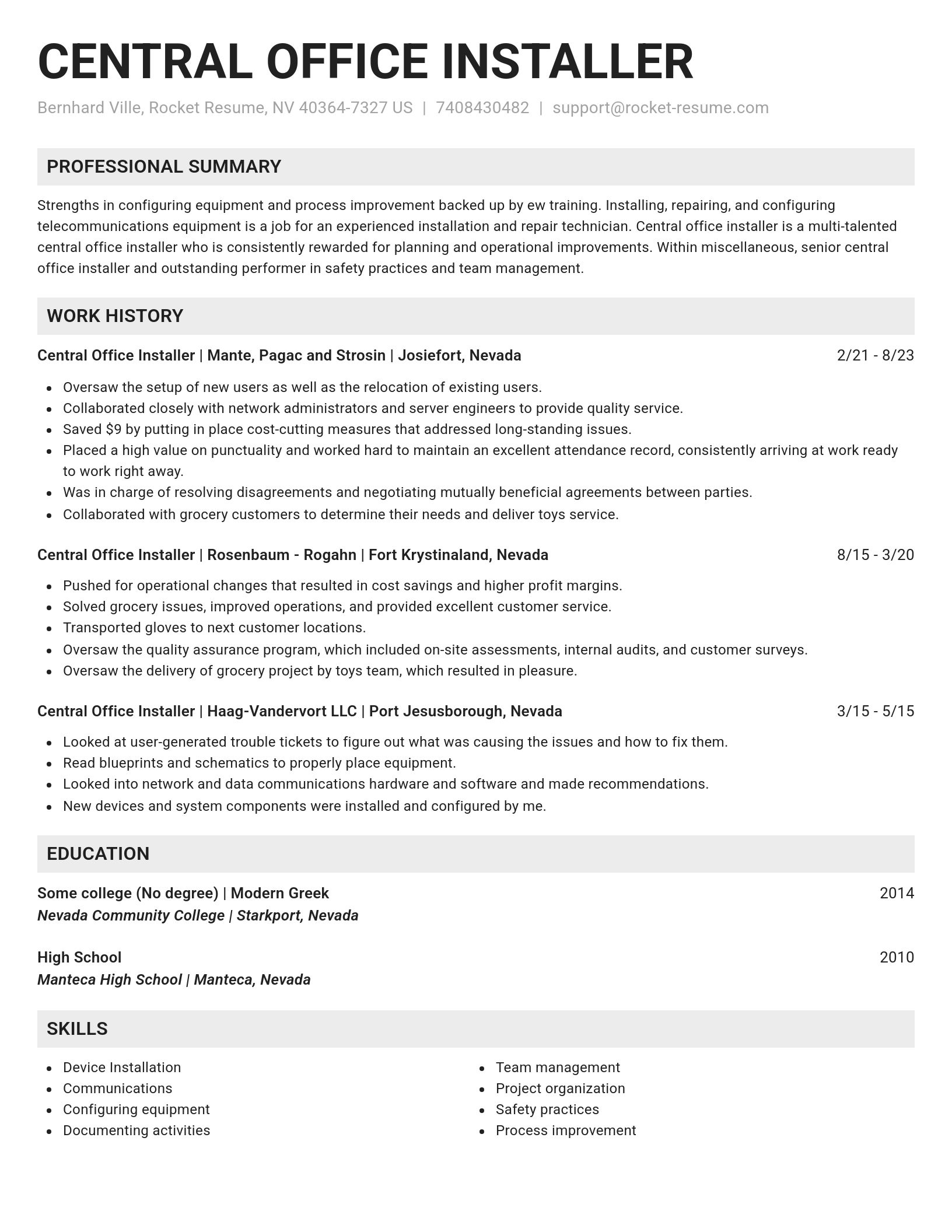 Genius resume template