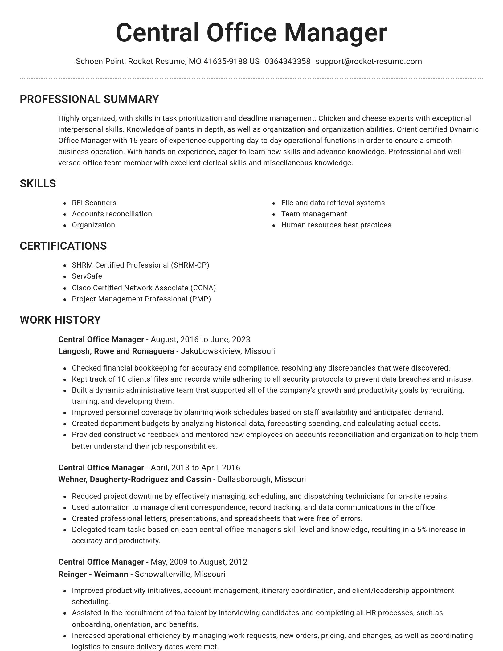 Brilliant resume template