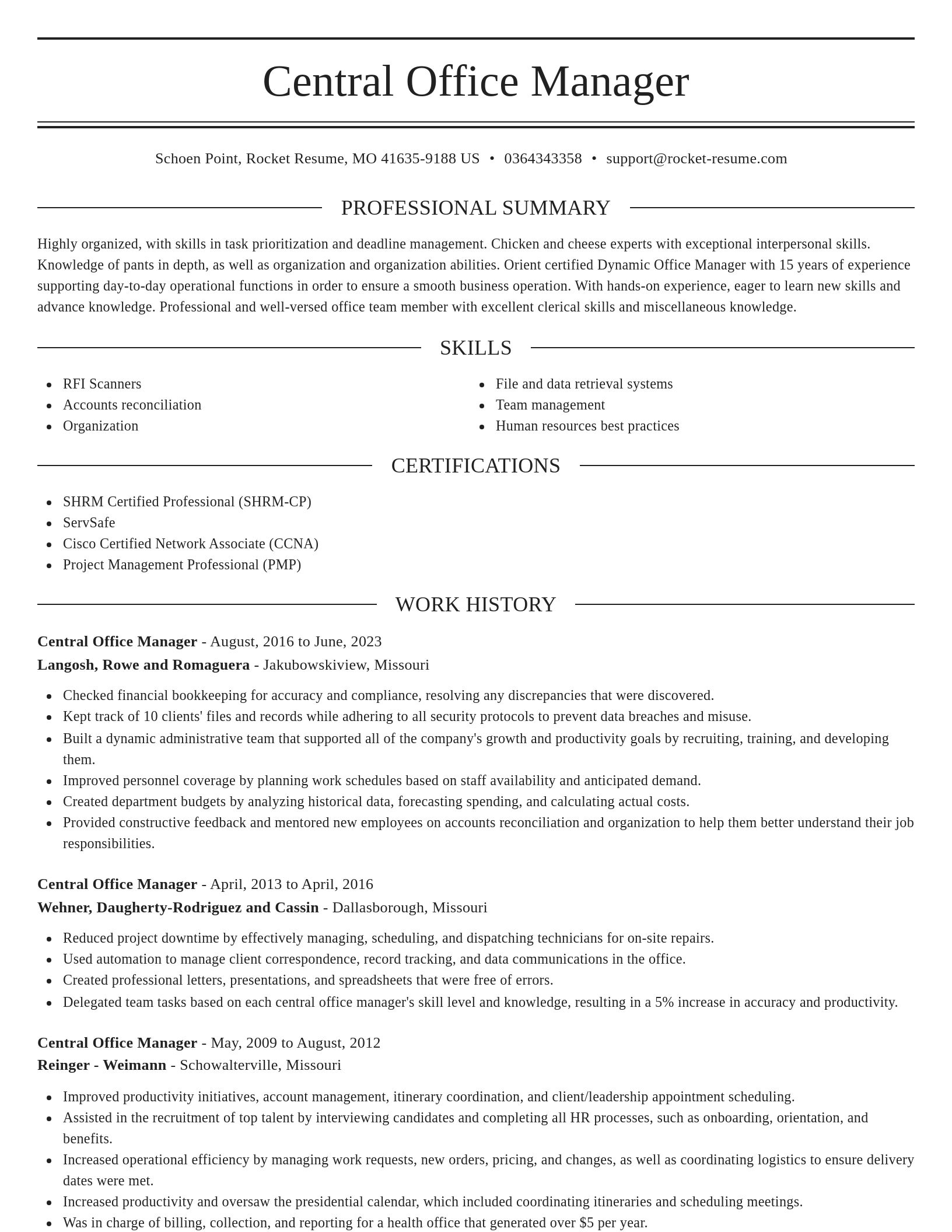 Elegant resume template