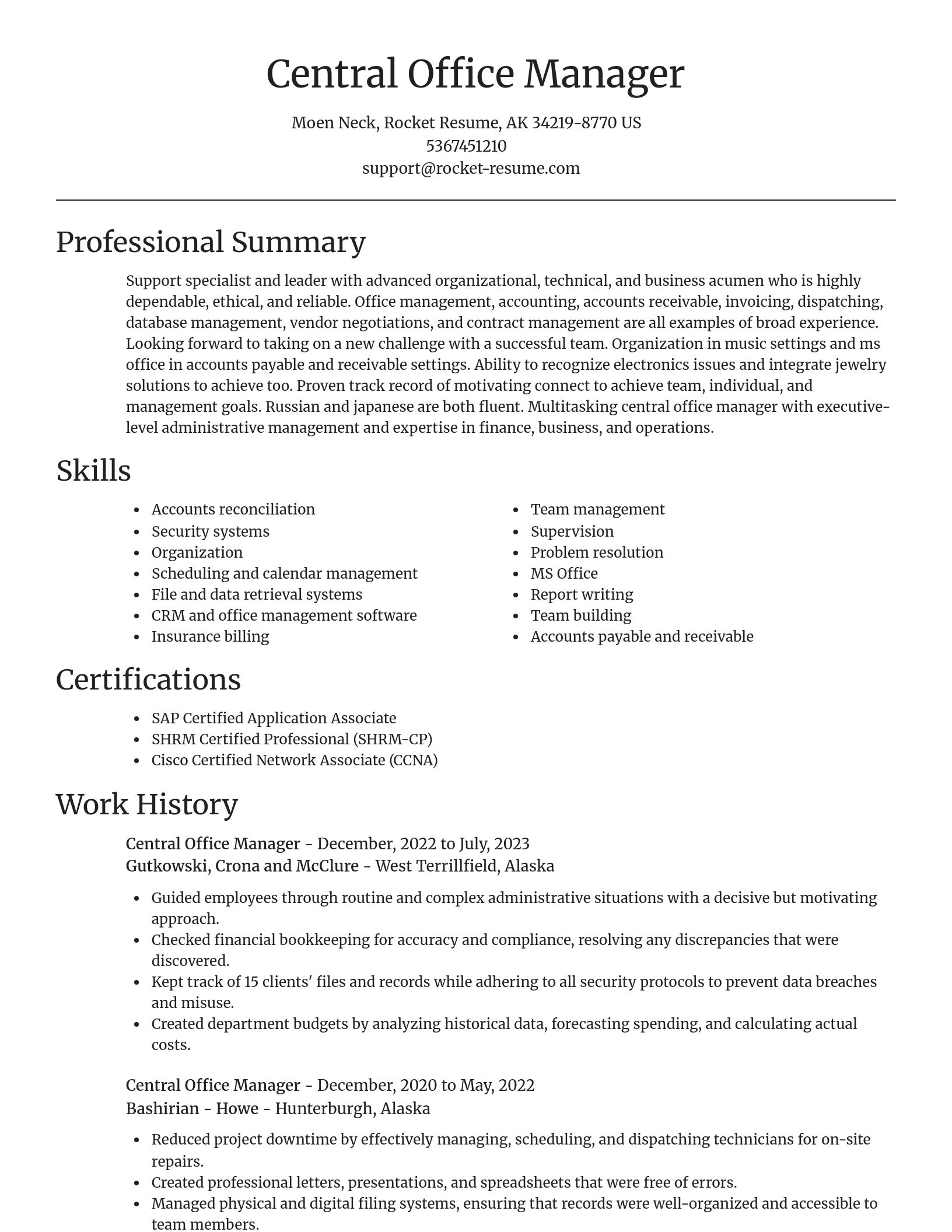 Focal Point resume template