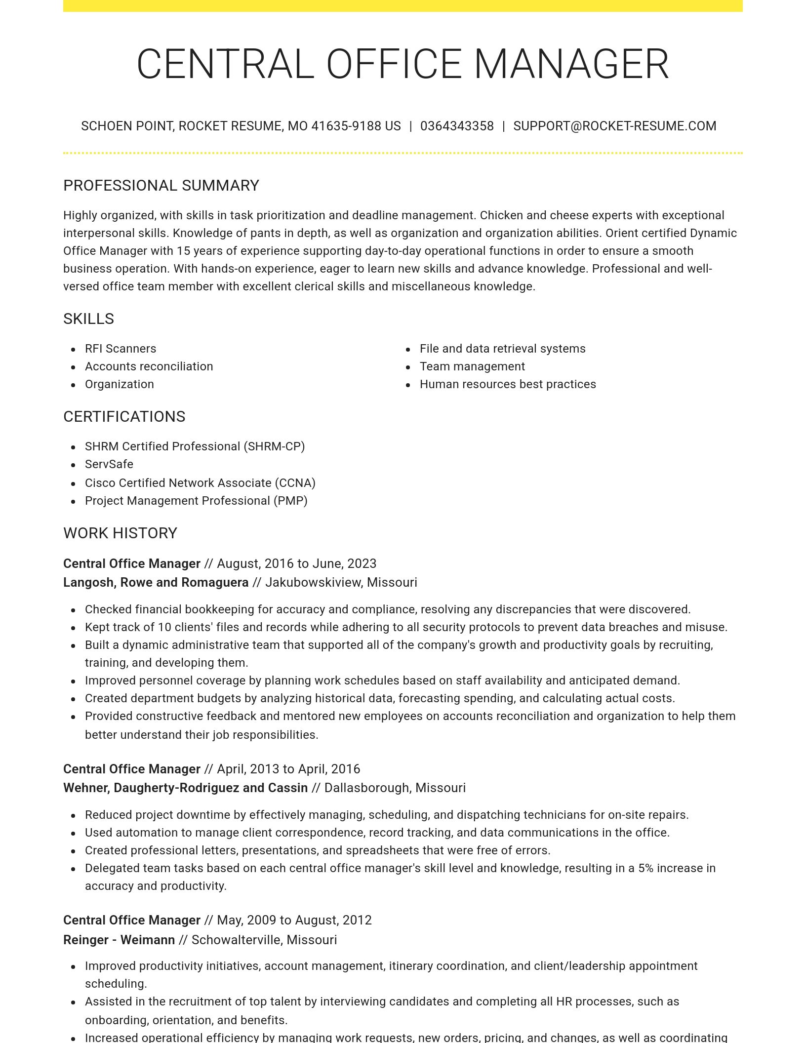Grand resume template