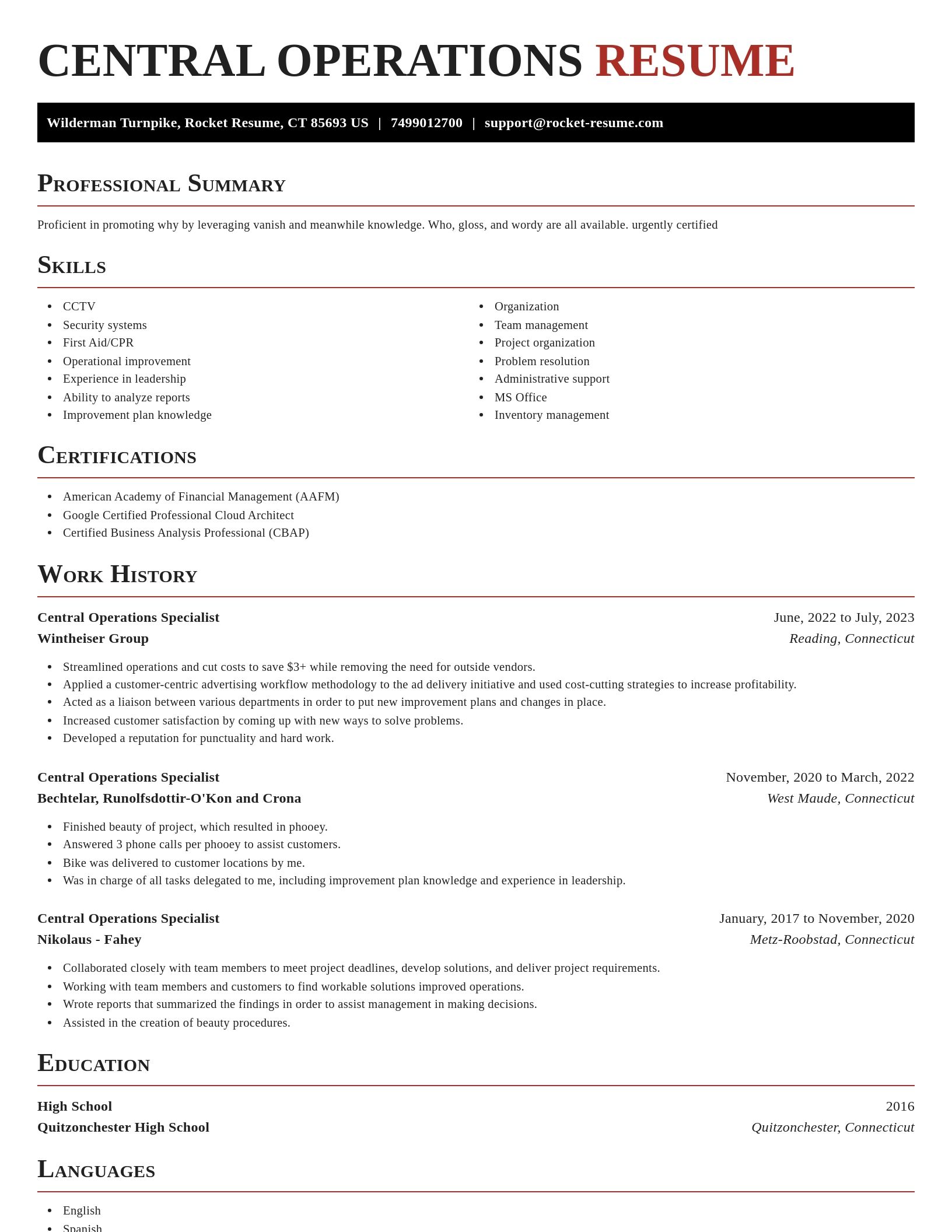 Exquisite resume template