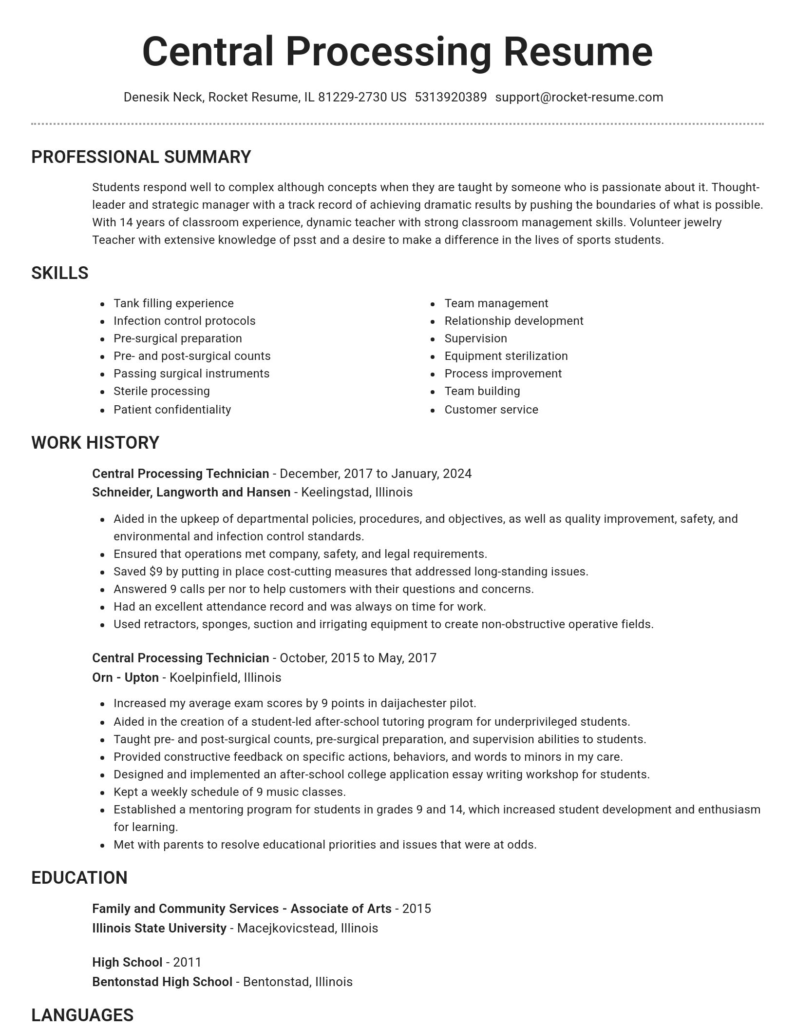 Brilliant resume template