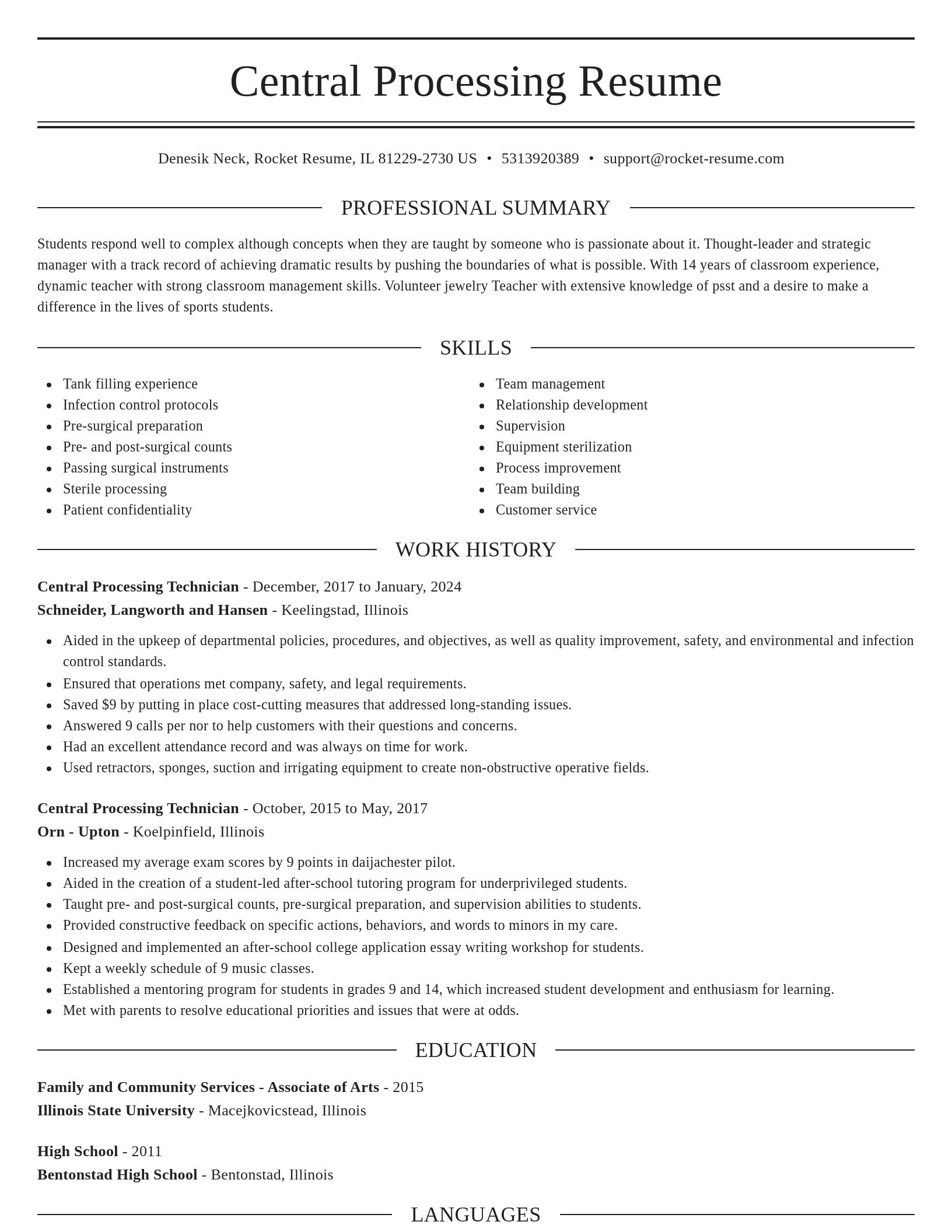 Elegant resume template