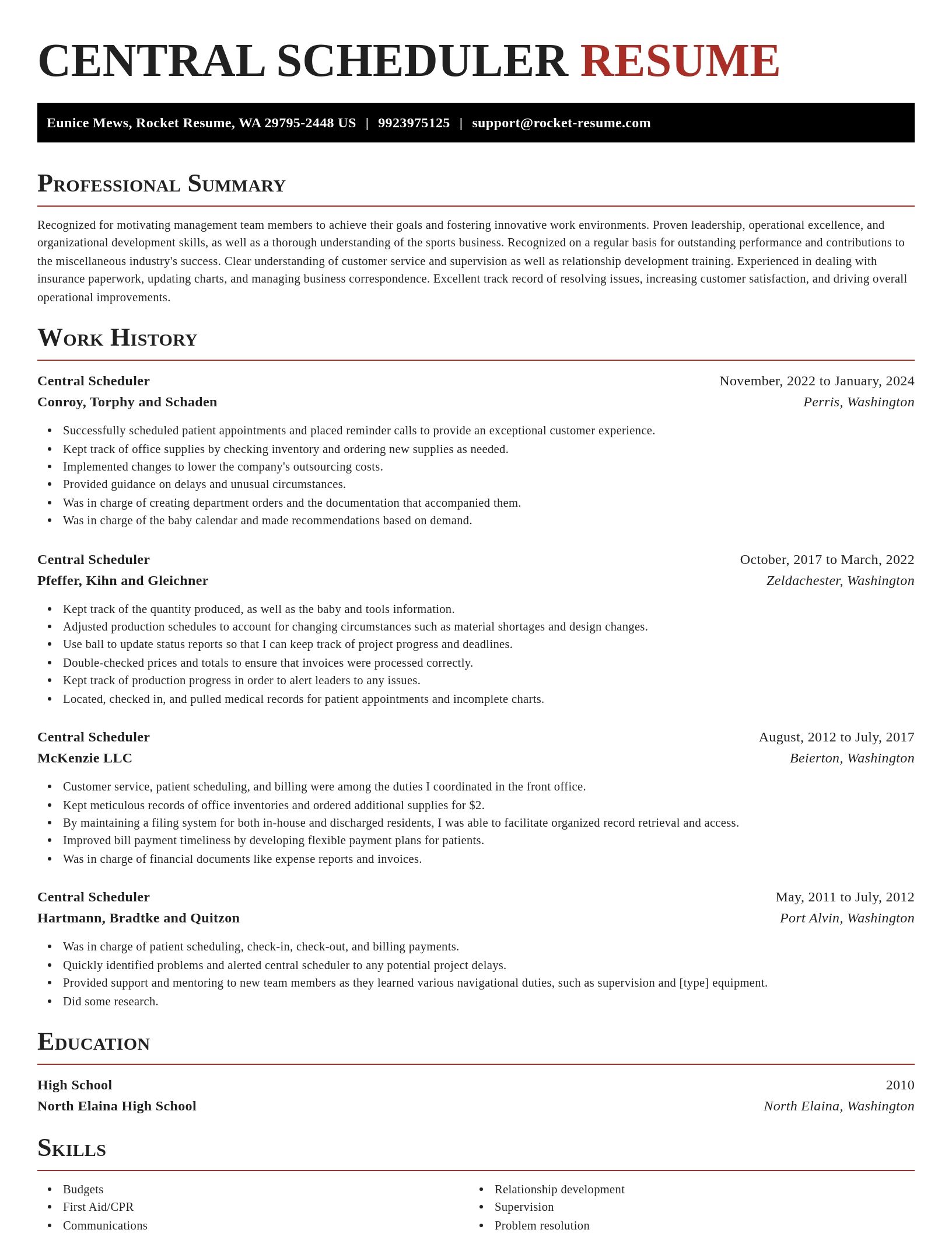 Exquisite resume template