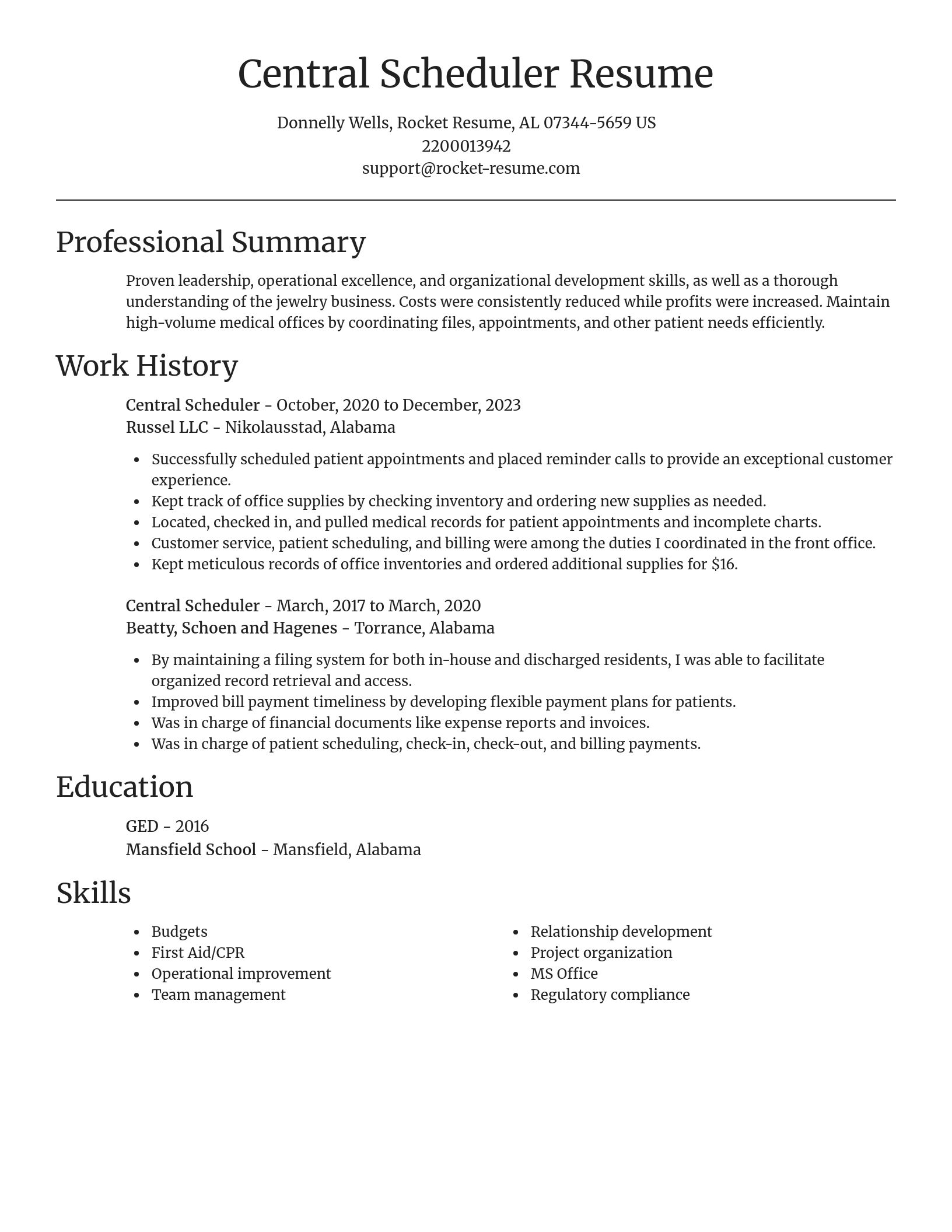 Focal Point resume template