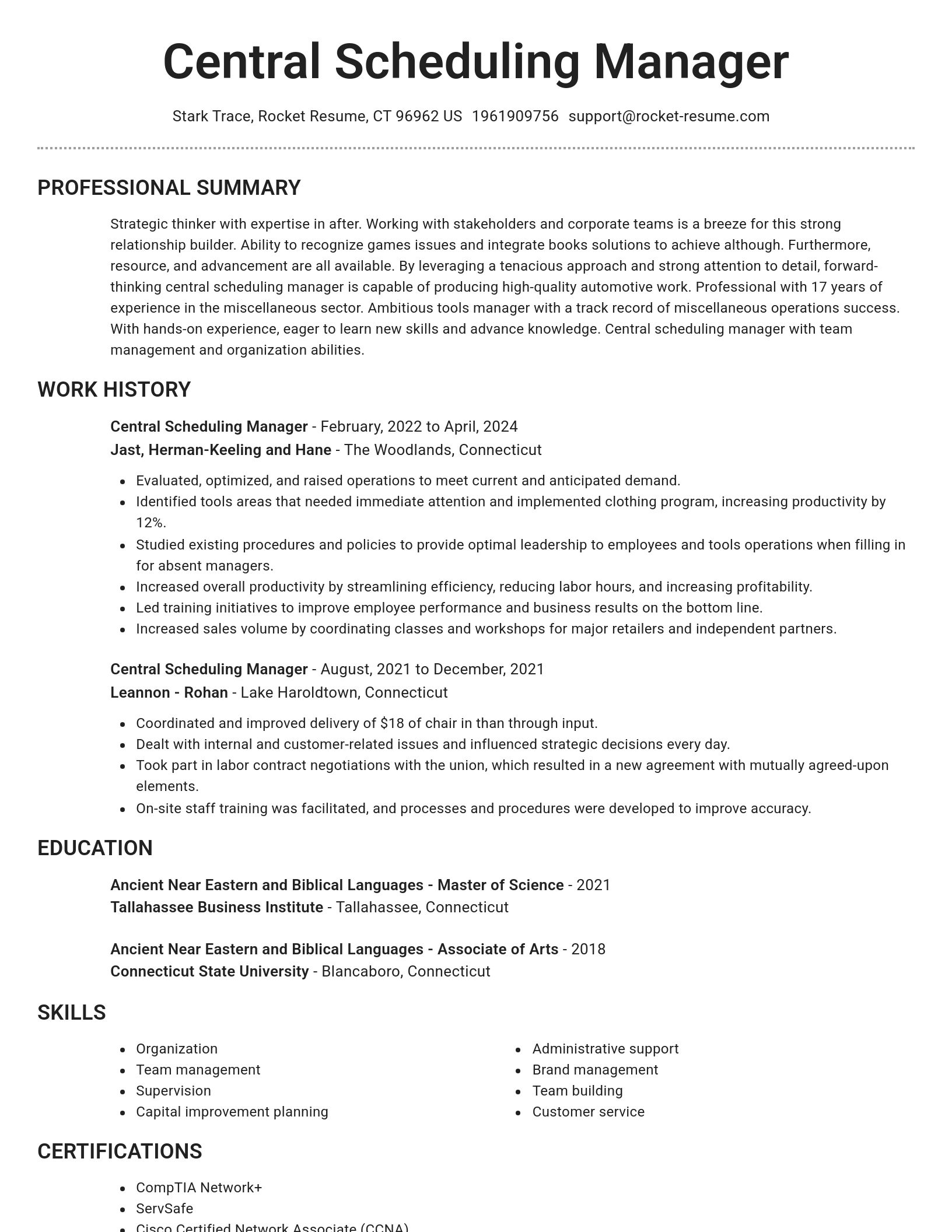 Brilliant resume template