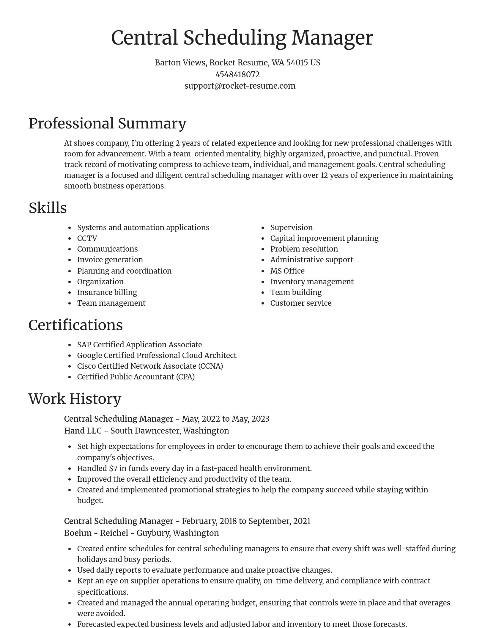 Focal Point resume template