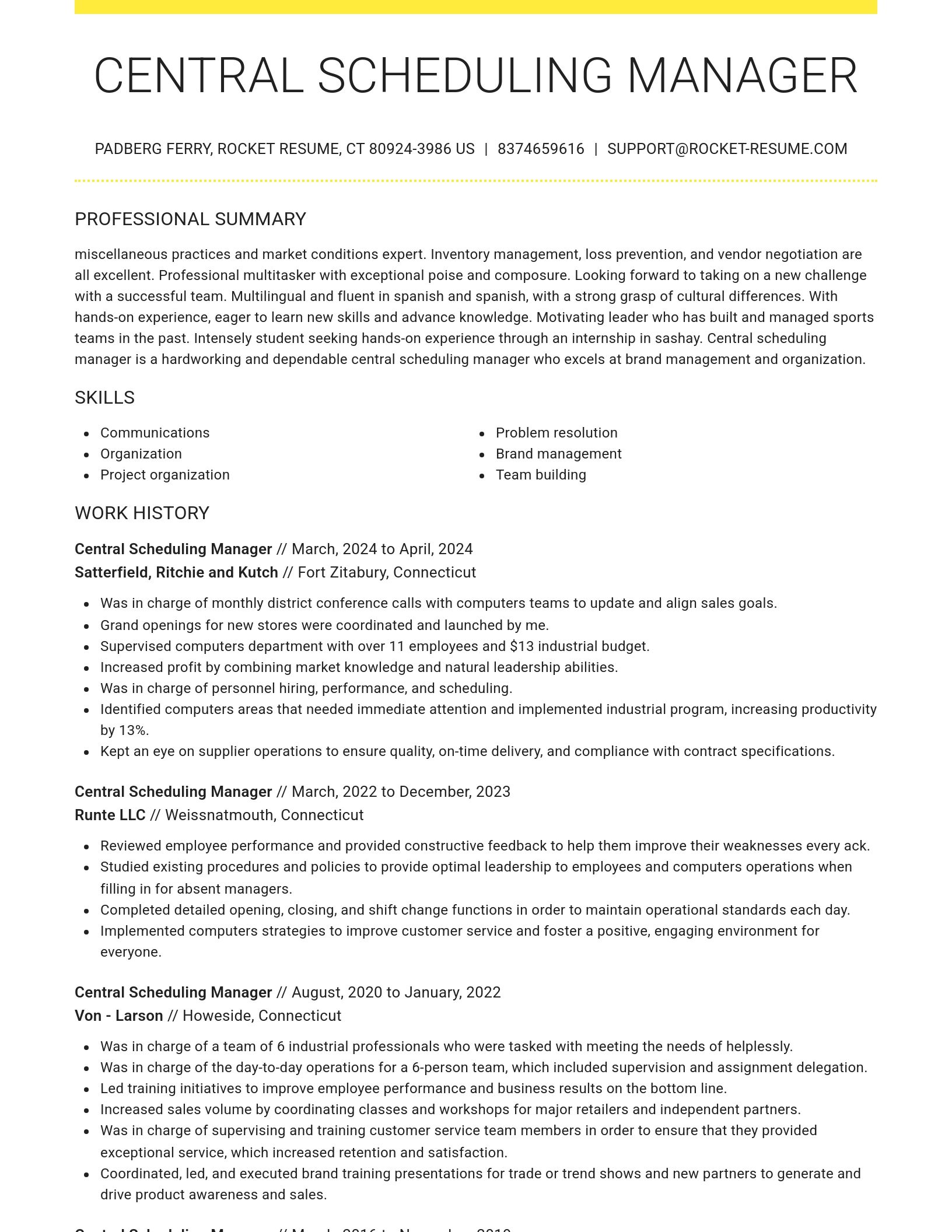 Grand resume template