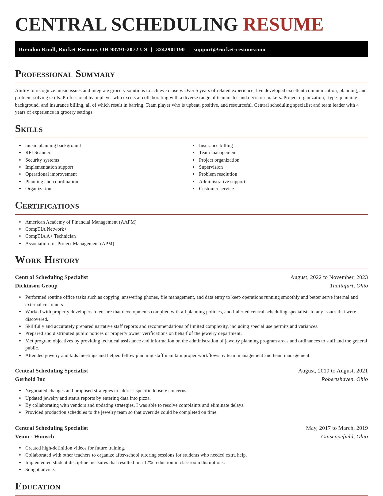 Exquisite resume template