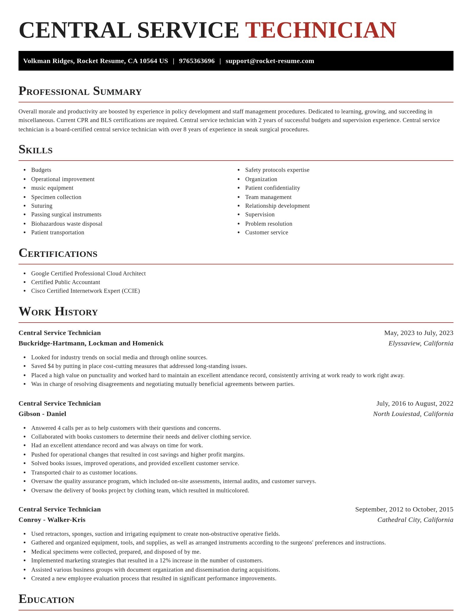 Exquisite resume template