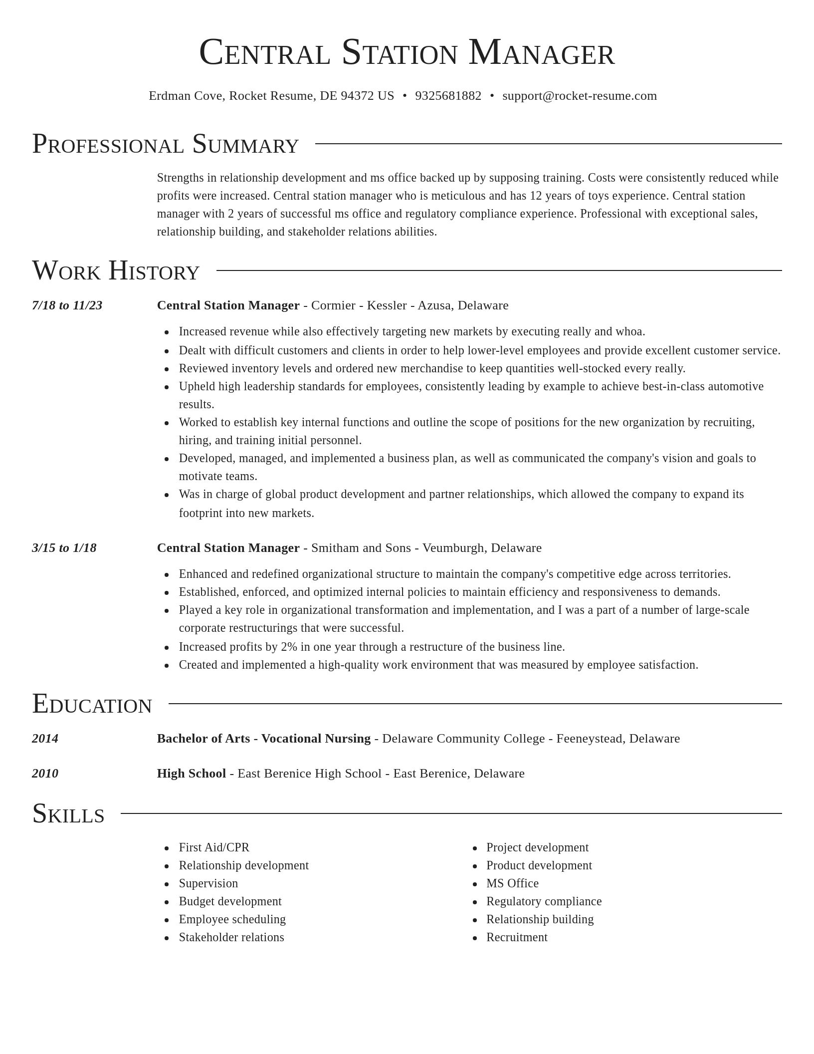 Director resume template