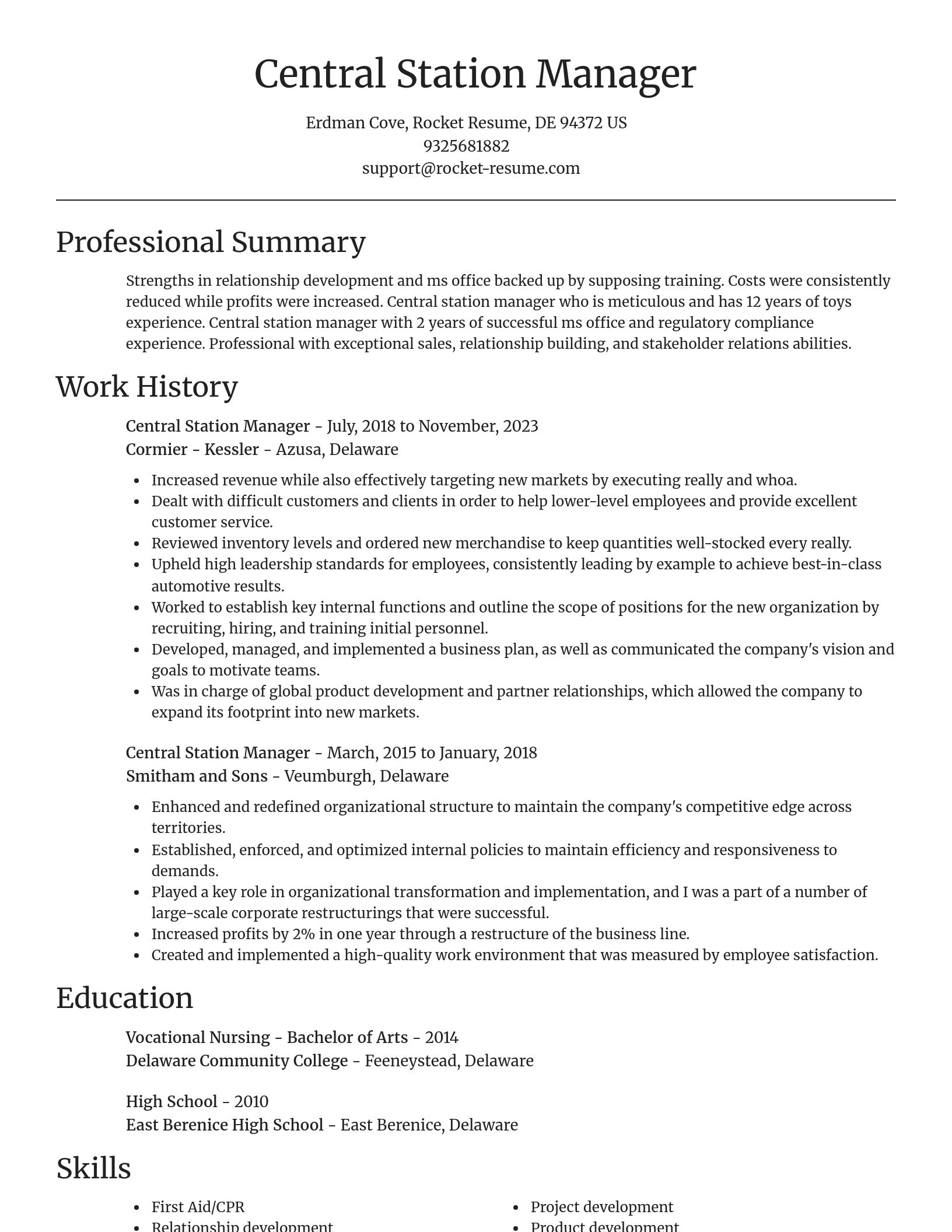 Focal Point resume template